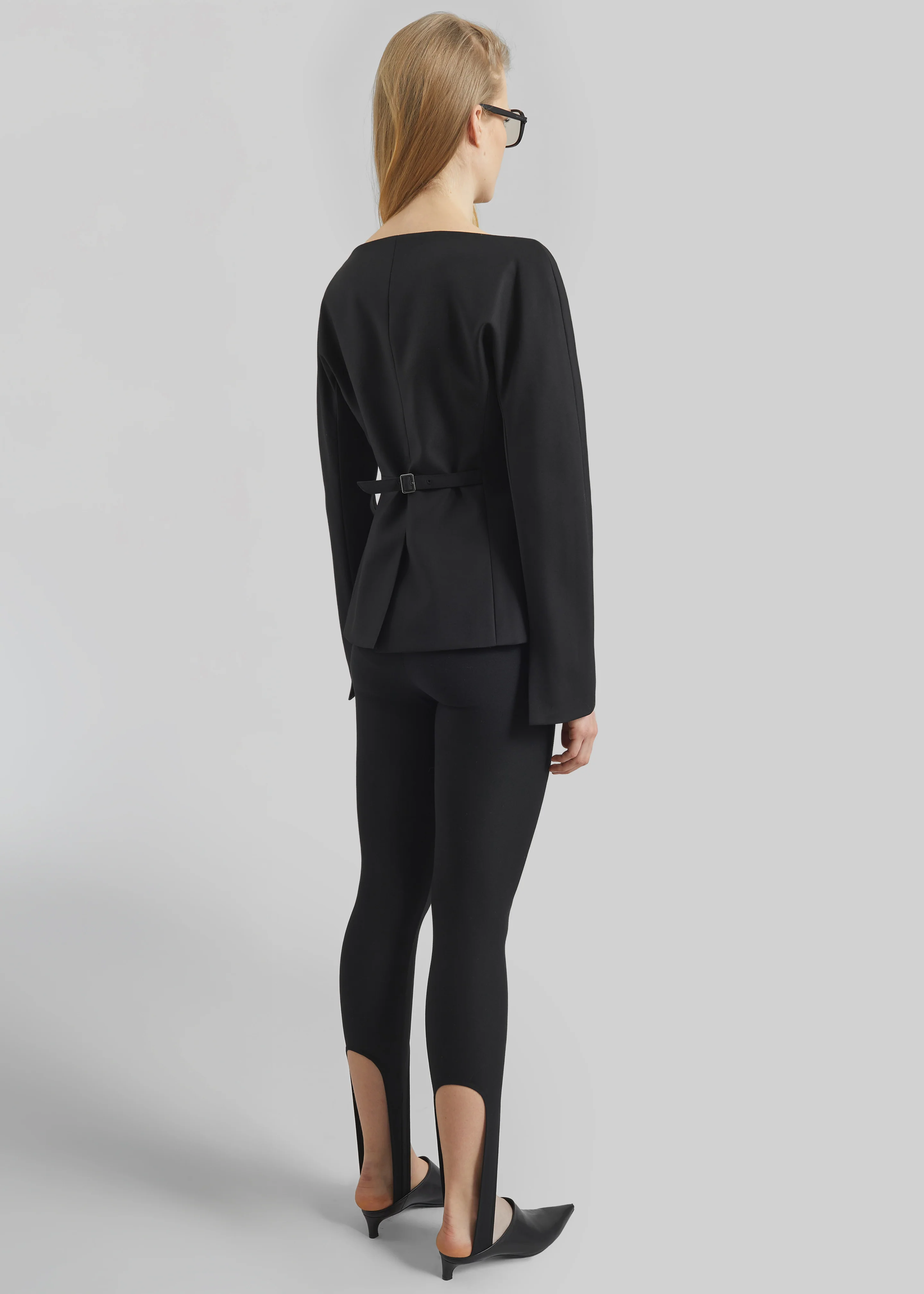 Troense Boatneck Tailored Blazer - Black - Image 7