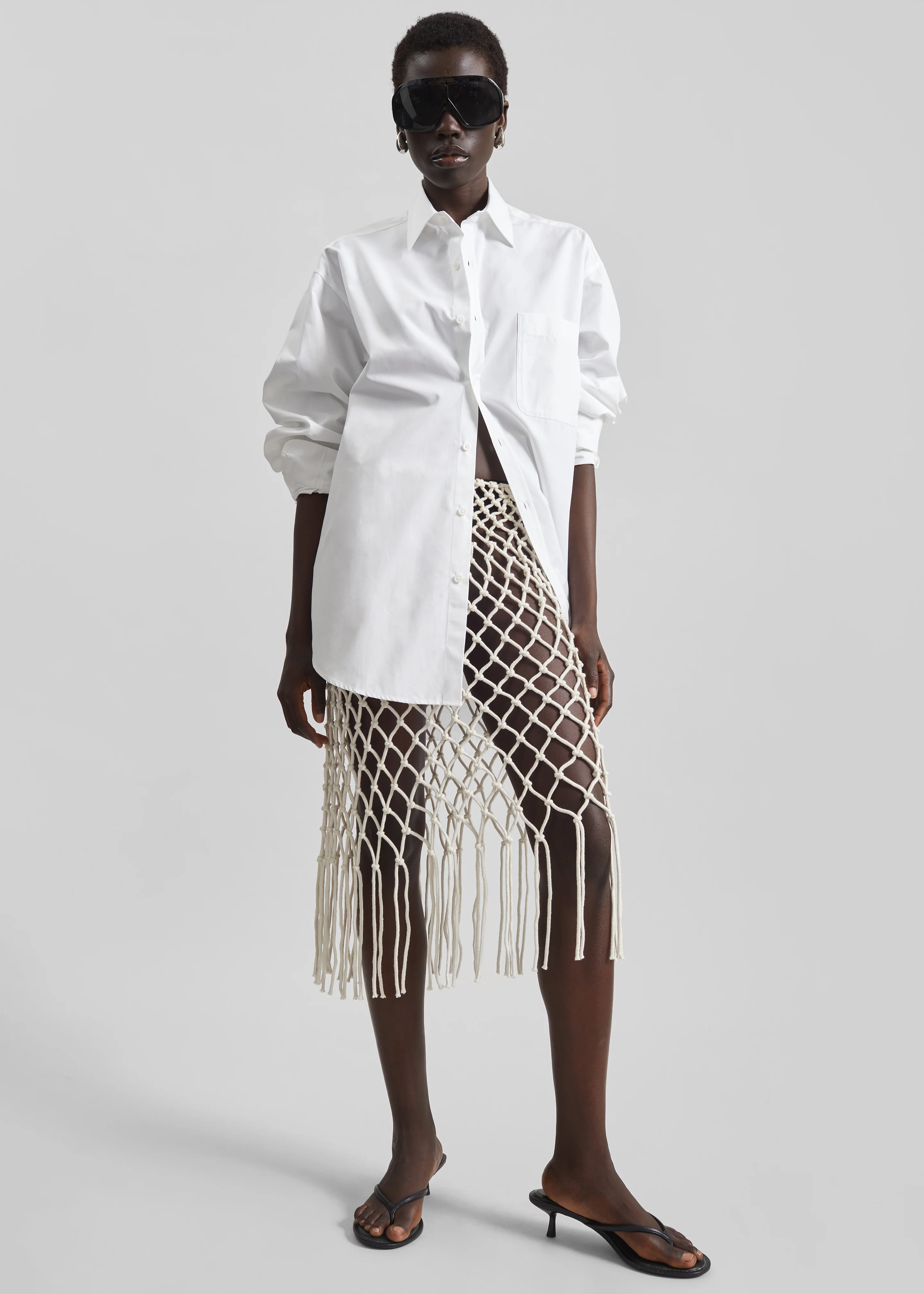 Tropea Macrame Skirt - Ecru - Image 4