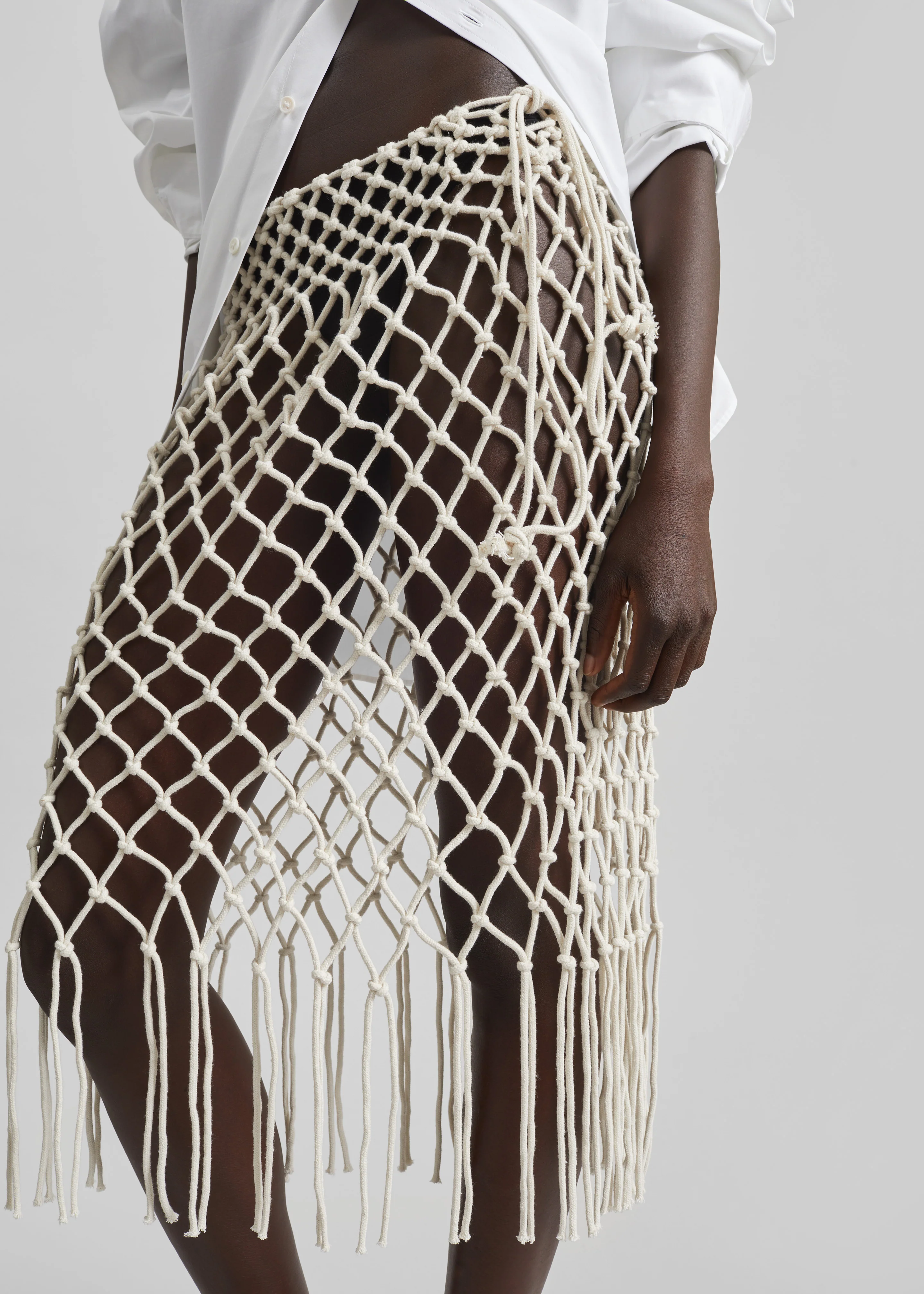 Tropea Macrame Skirt - Ecru - Image 5