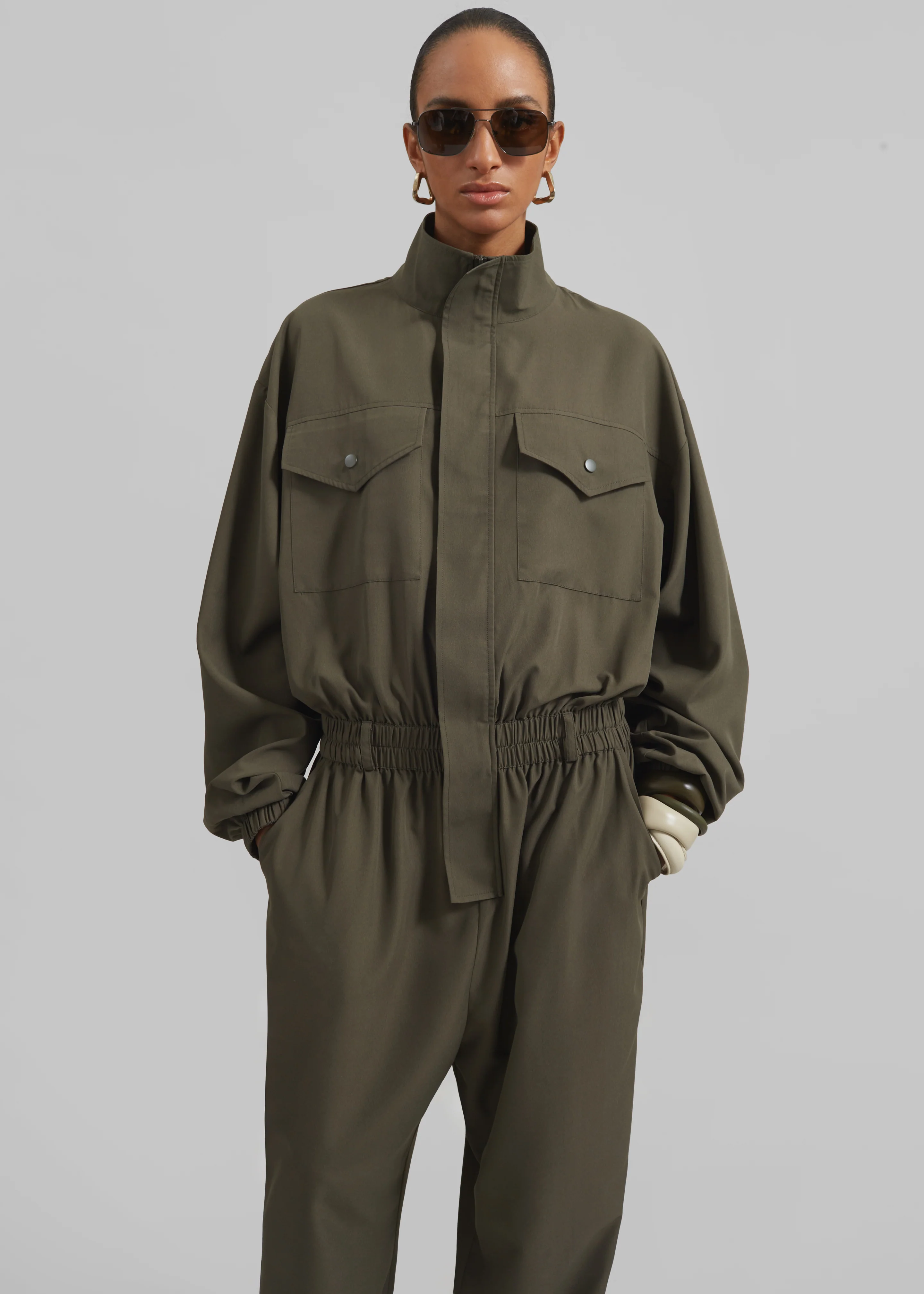 Tropez Jumpsuit - Khaki - Image 3