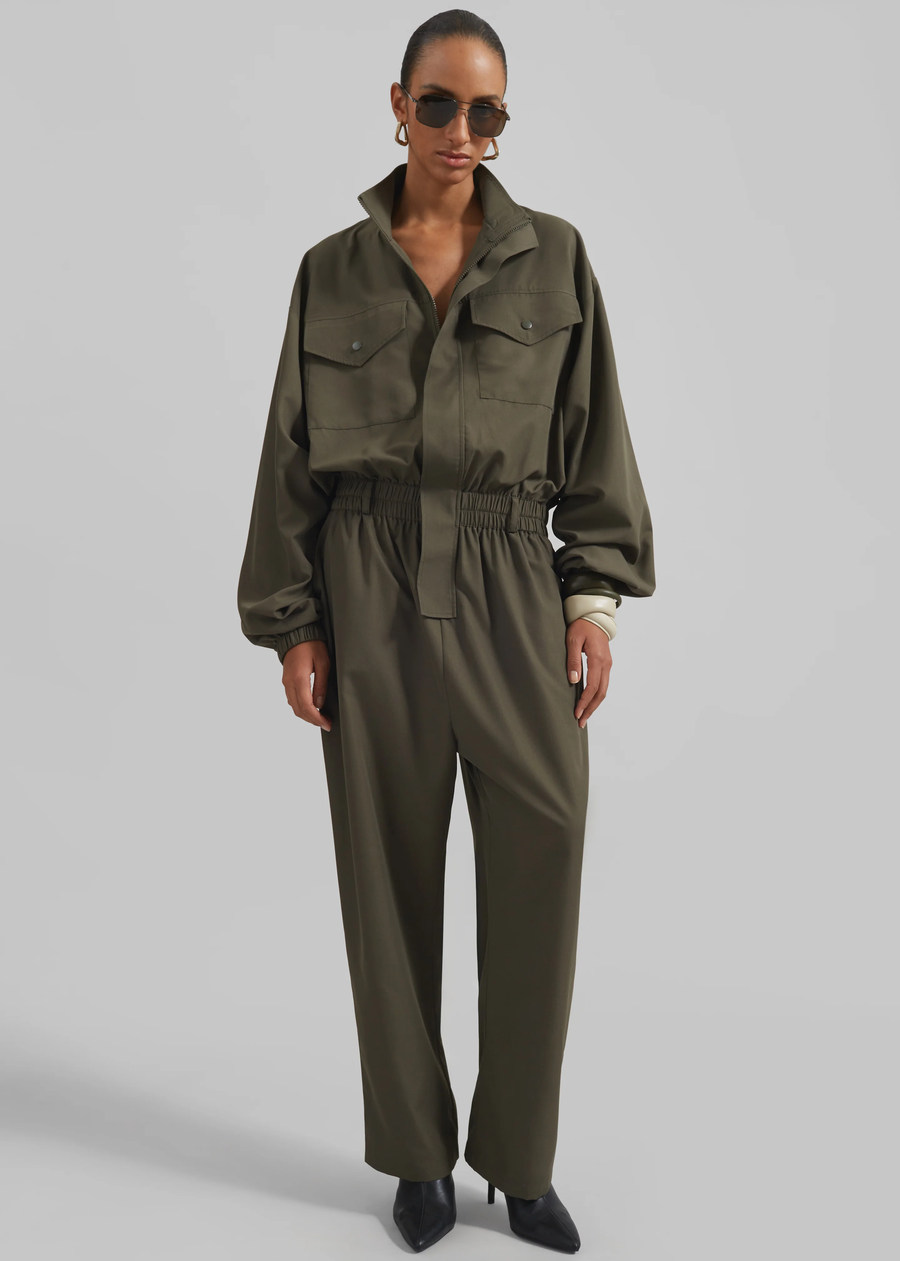 Tropez Jumpsuit - Khaki - Image 4