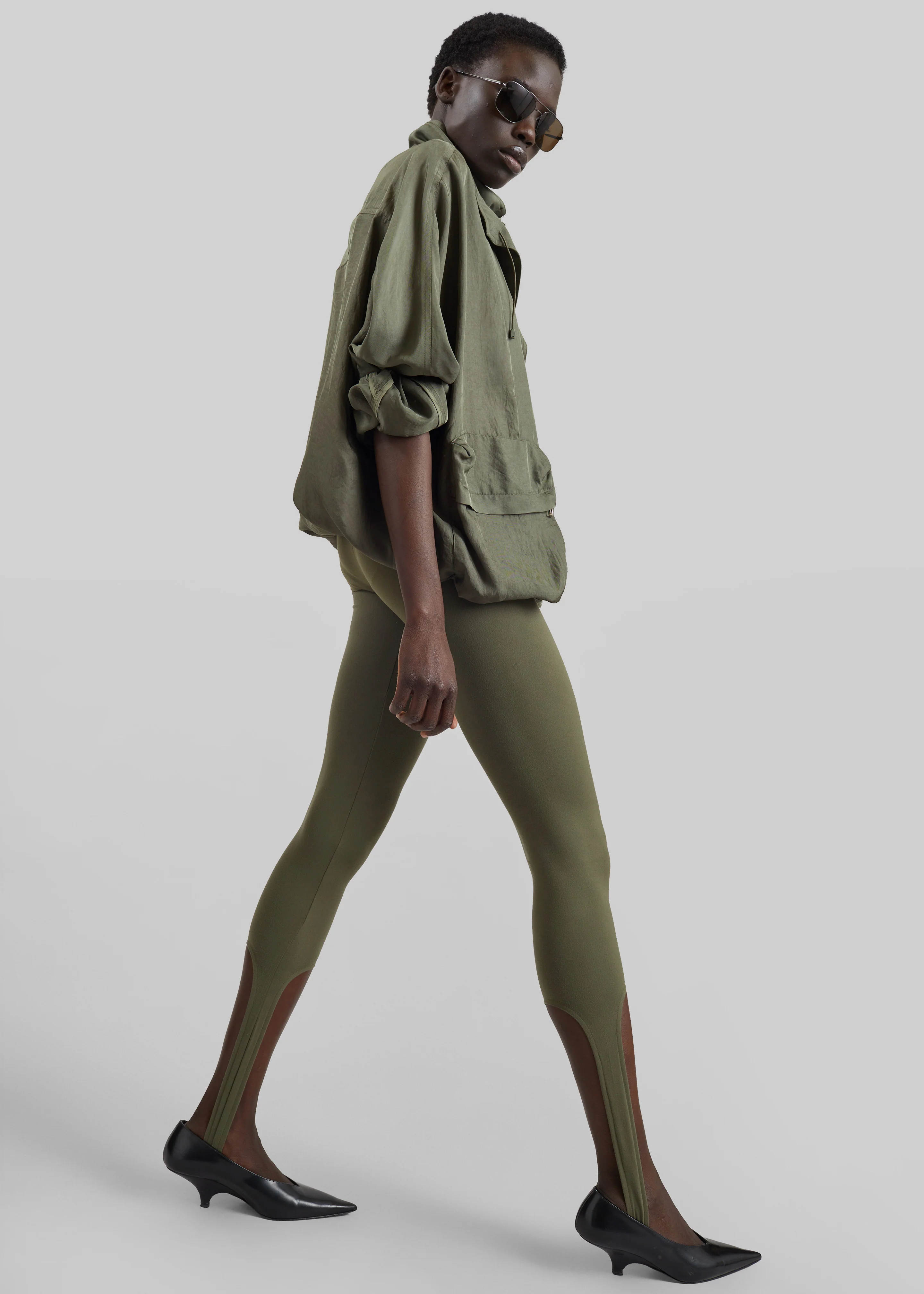 Twilla Stirrup Leggings - Olive - Image 7