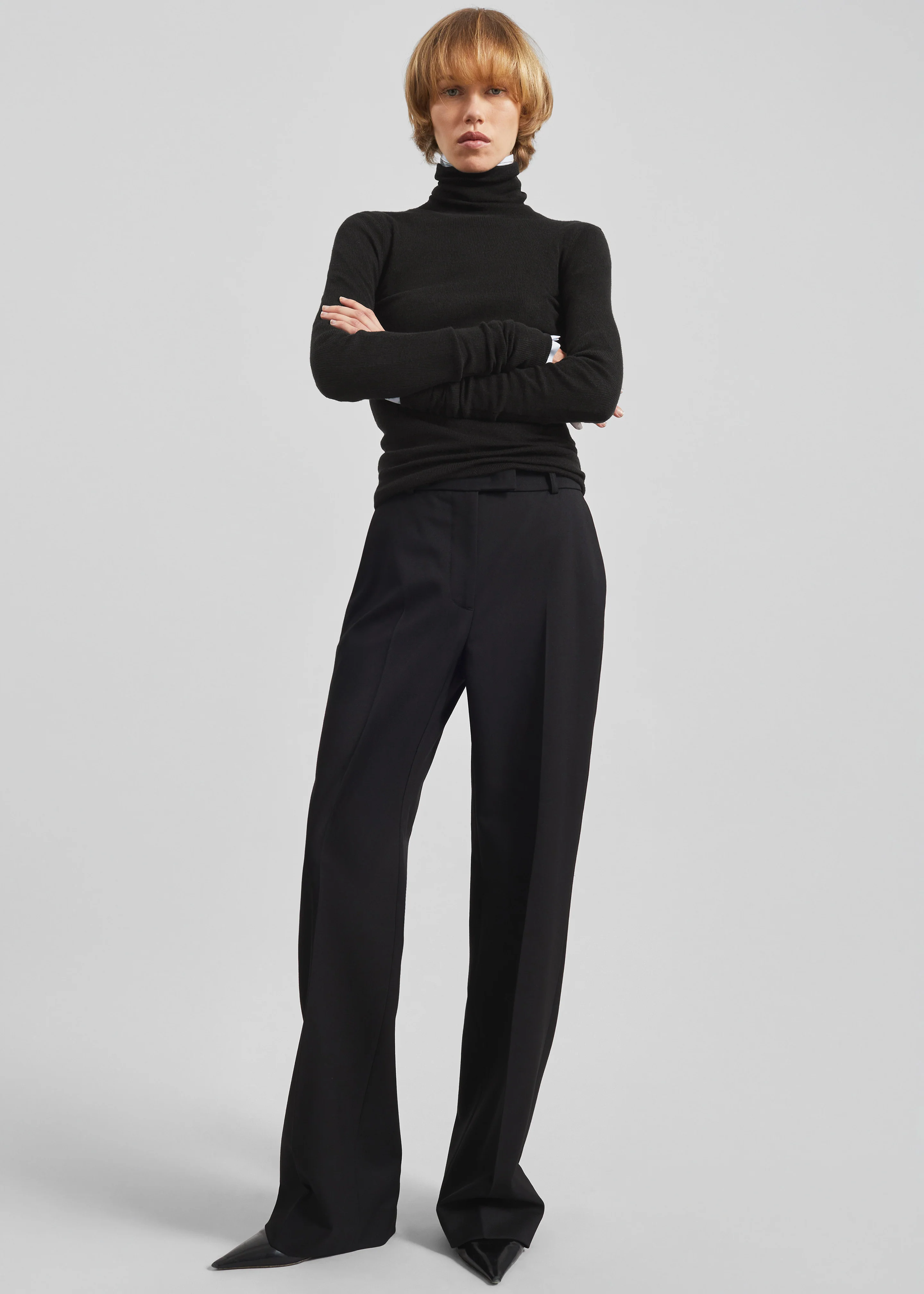 Utica Thin Turtleneck Sweater - Black - Image 3