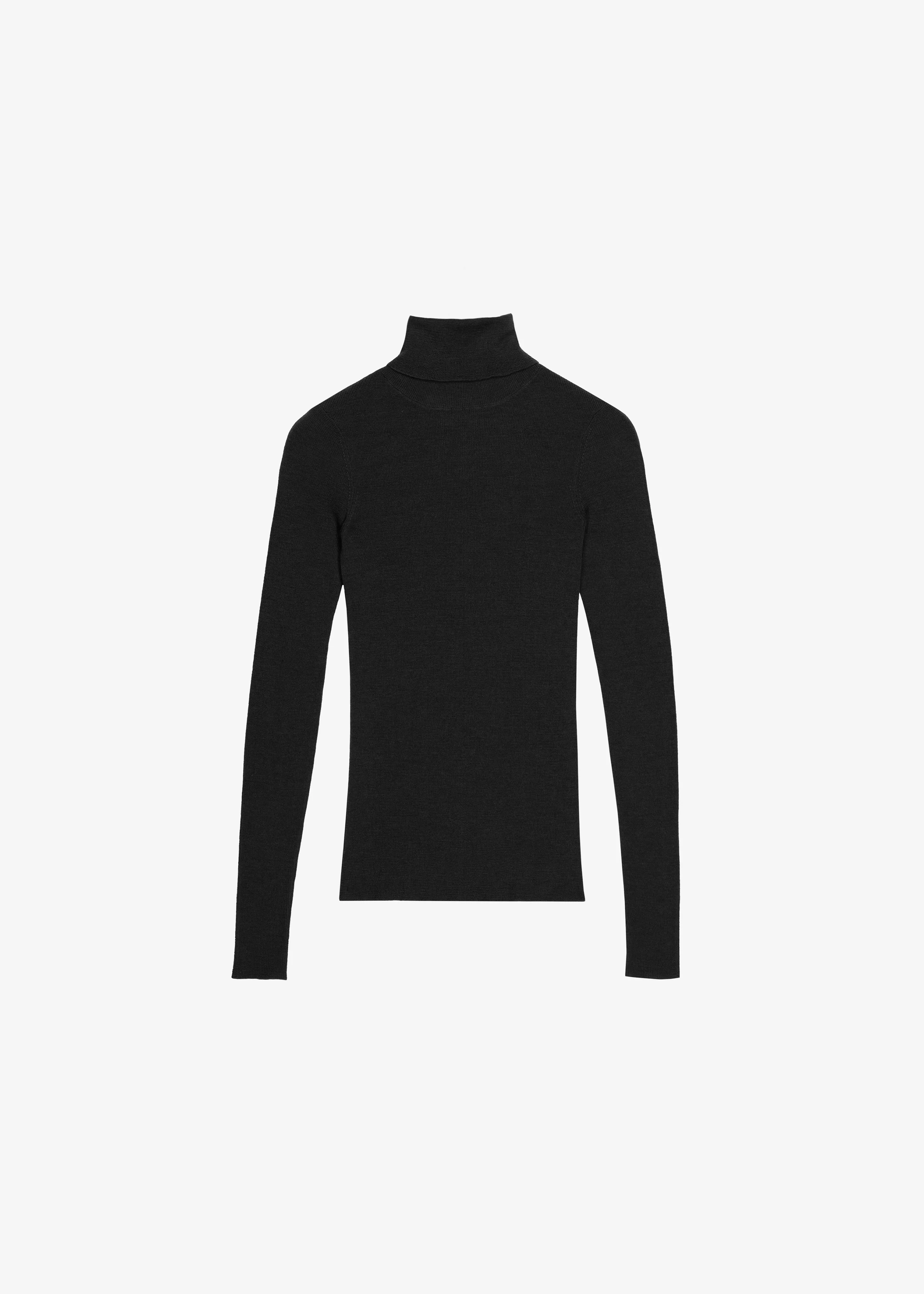 Utica Thin Turtleneck Sweater - Black - Image 9