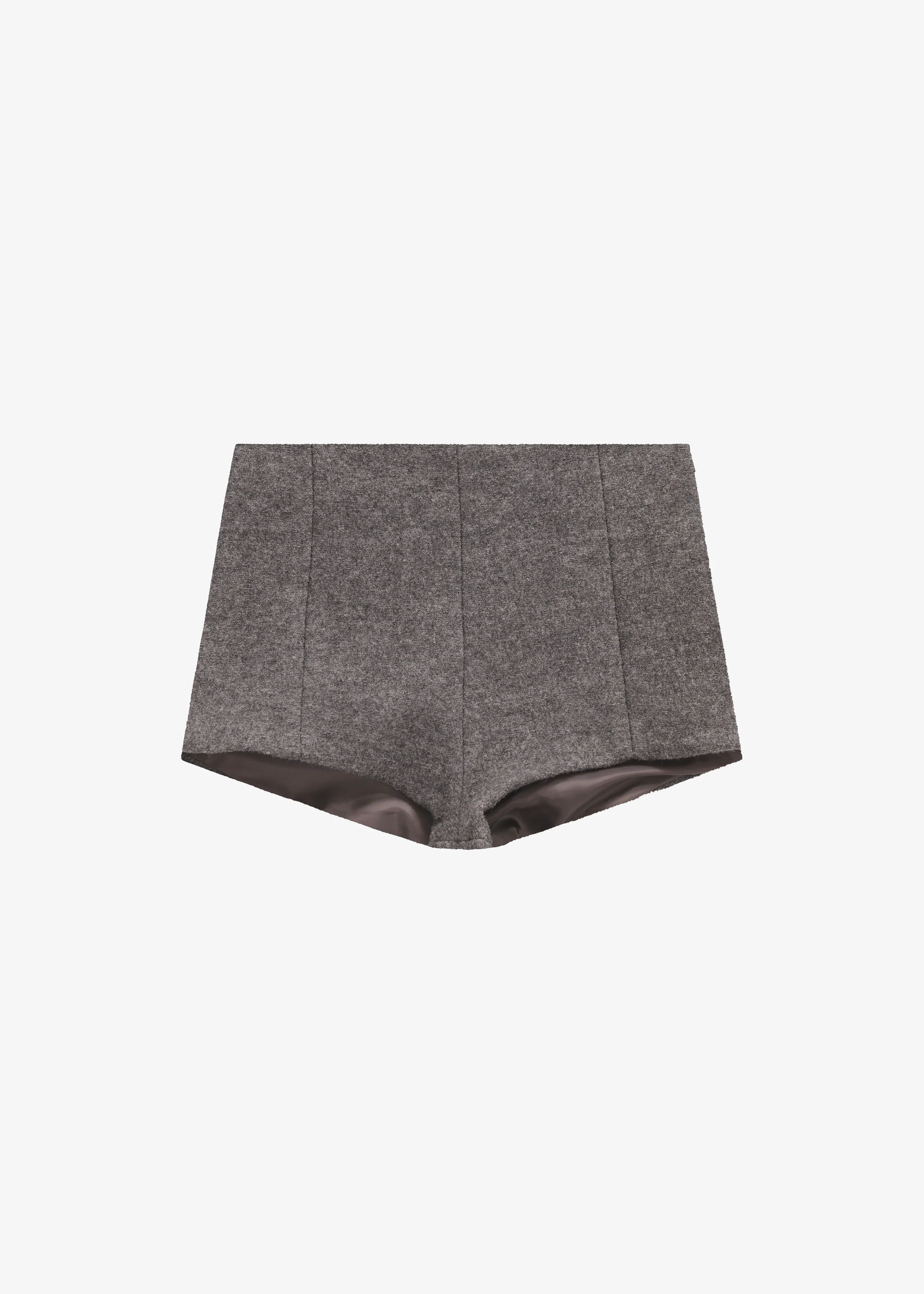Vail Brushed Wool Hot Pants - Grey Melange - Image 7