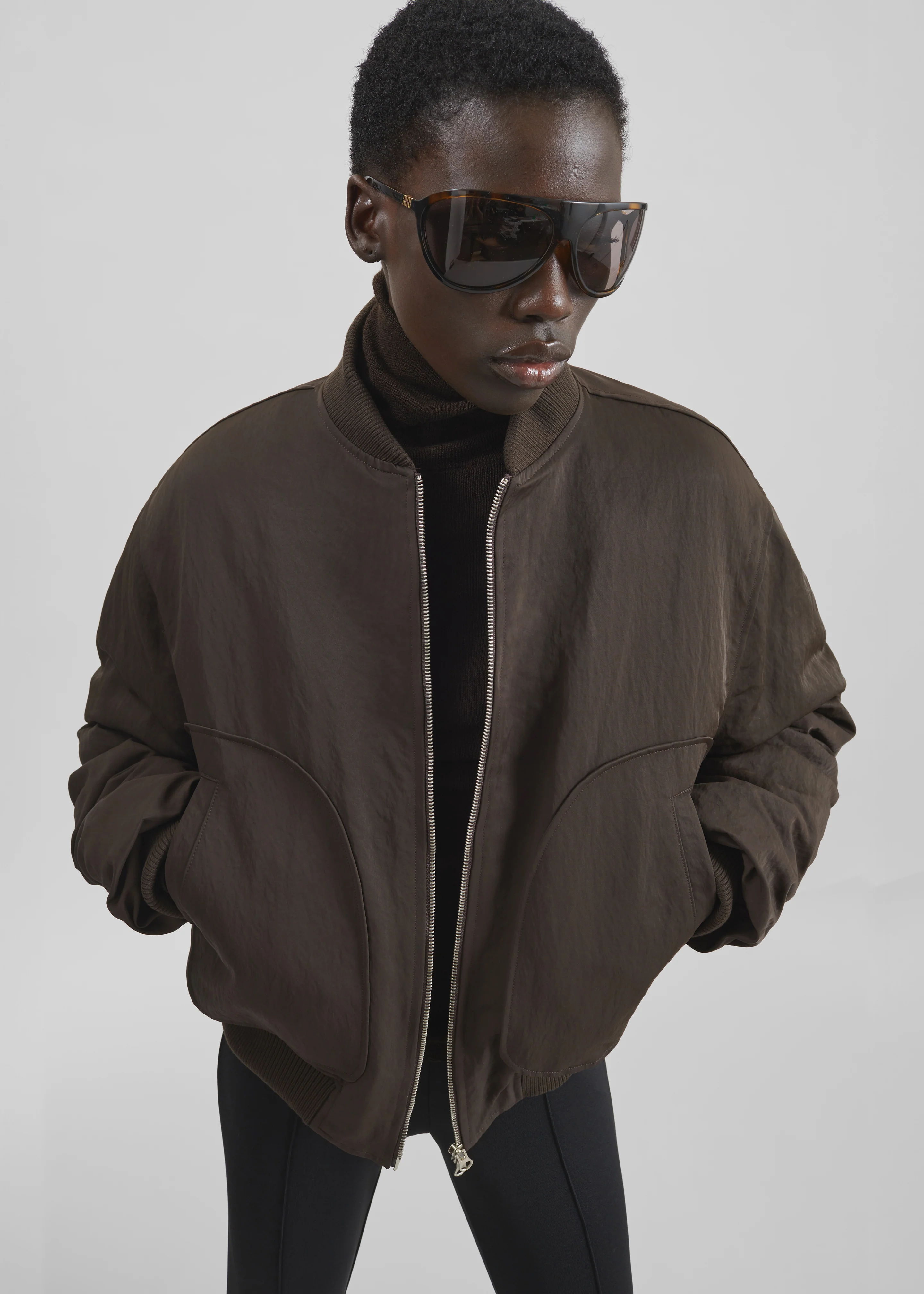Valdres Padded Bomber Jacket - Brown - Image 6
