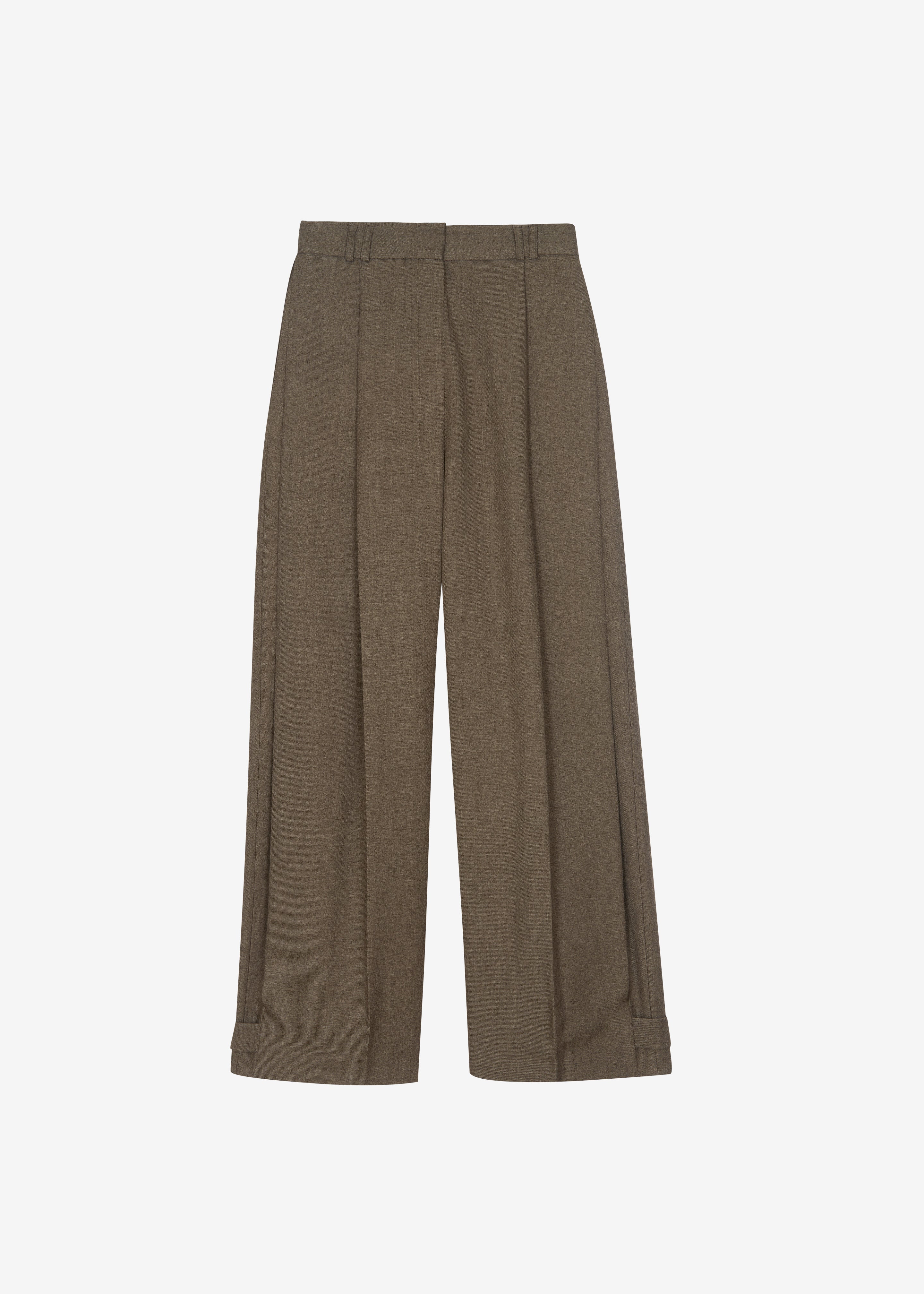 Vallsta Tailored Trousers - Brown Melange - Image 10