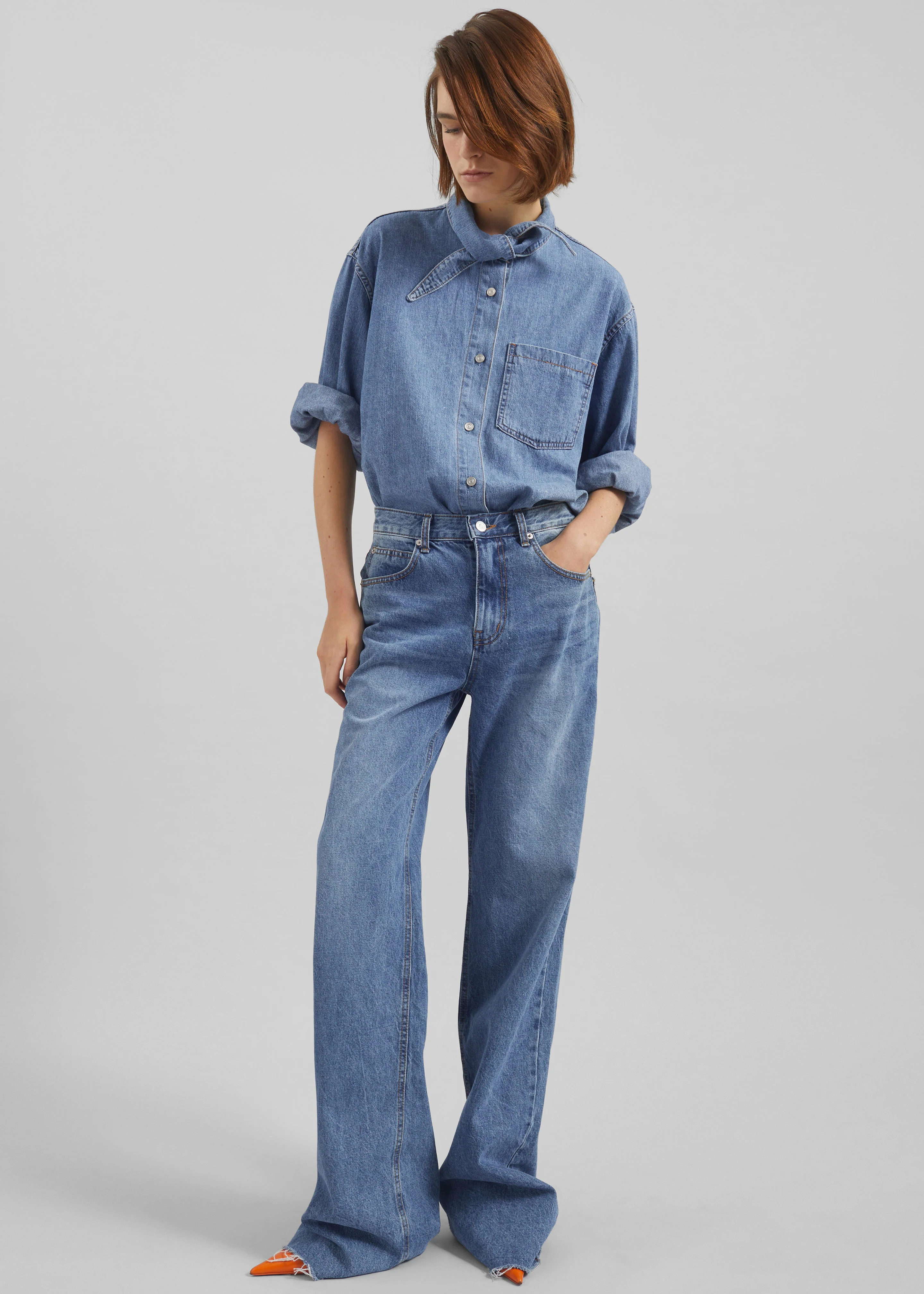 Varzy Denim Shirt - Medium Wash - Image 6