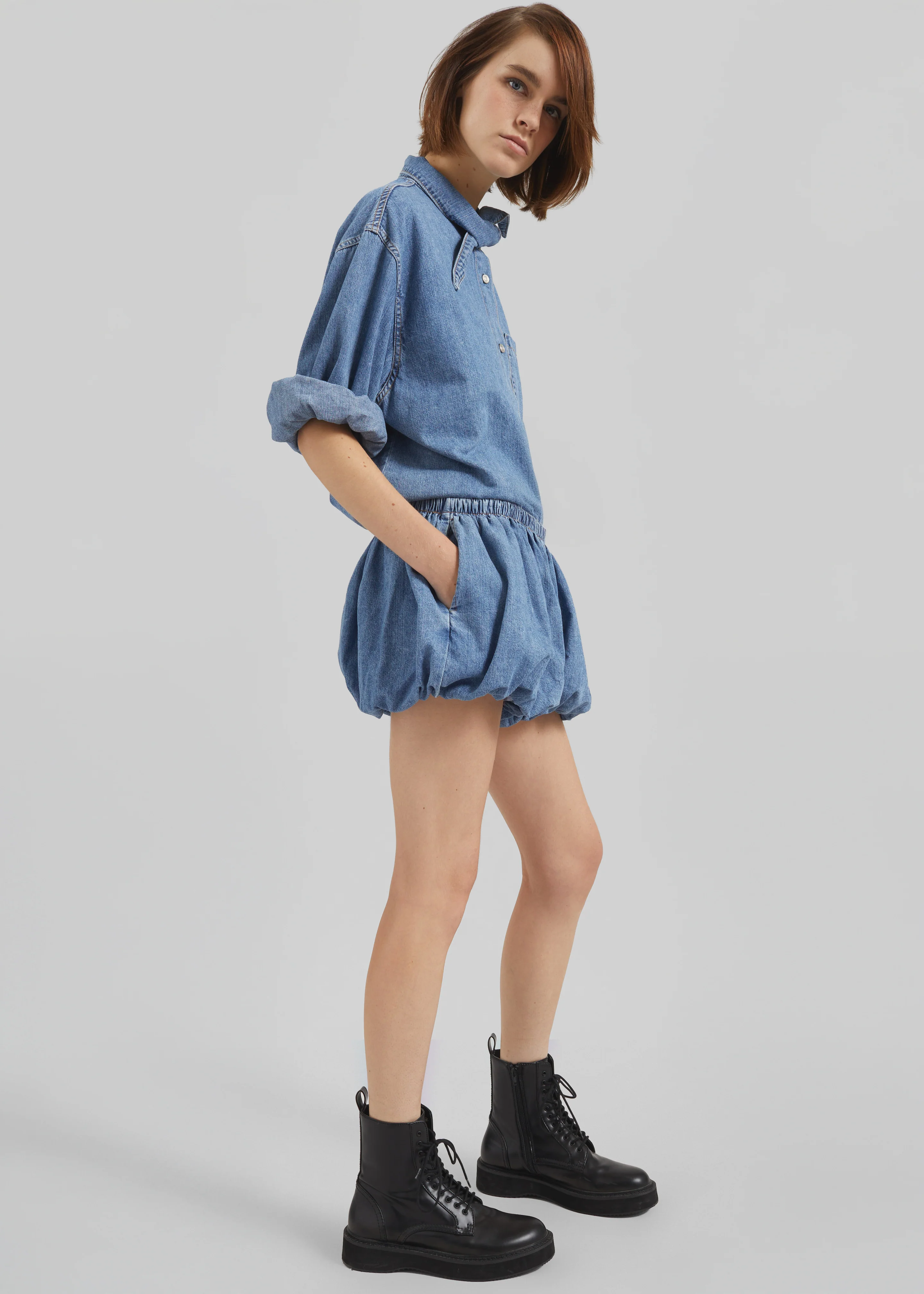 Varzy Denim Shirt - Medium Wash - Image 7