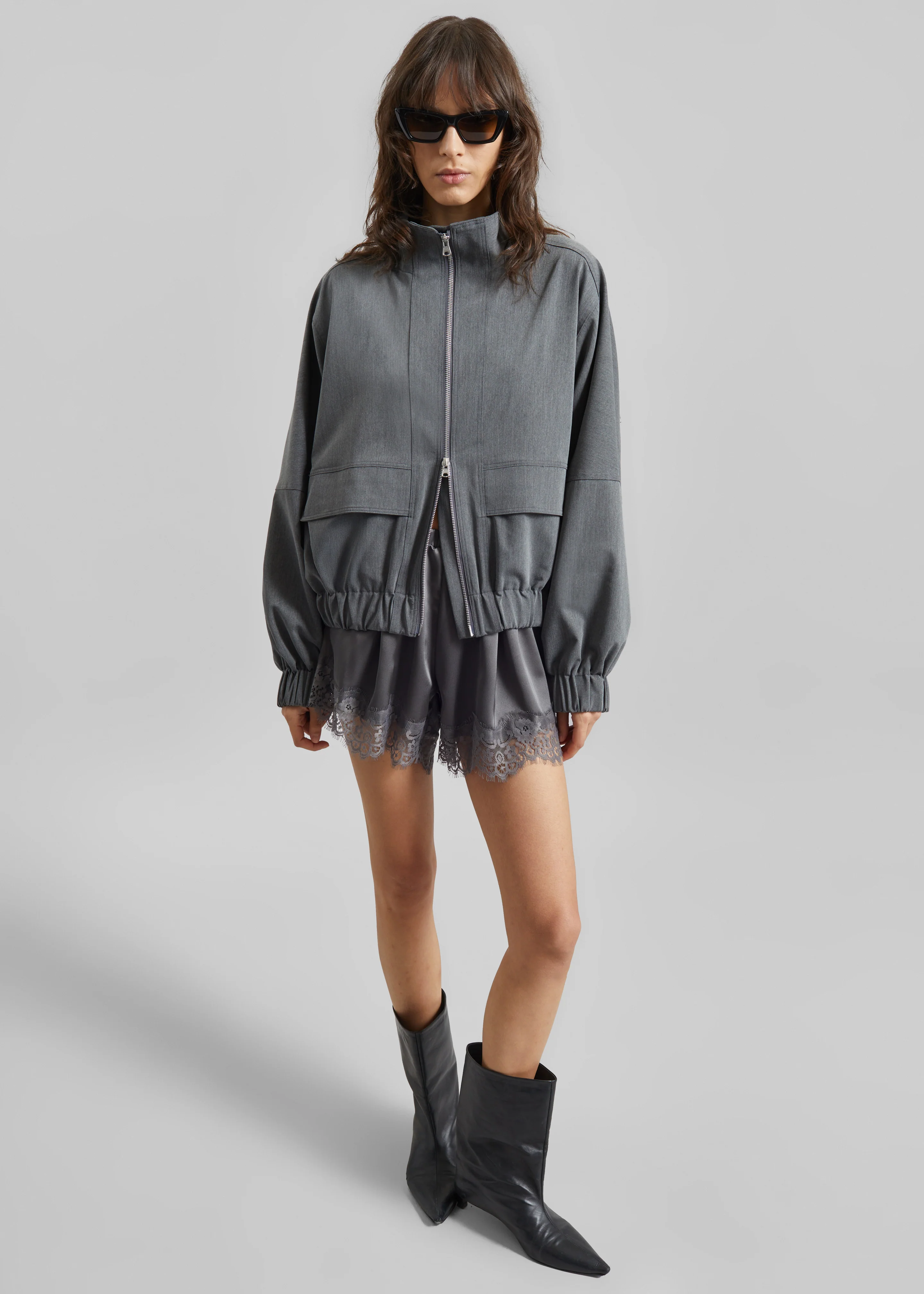Veere Blouson Jacket - Grey - Image 3