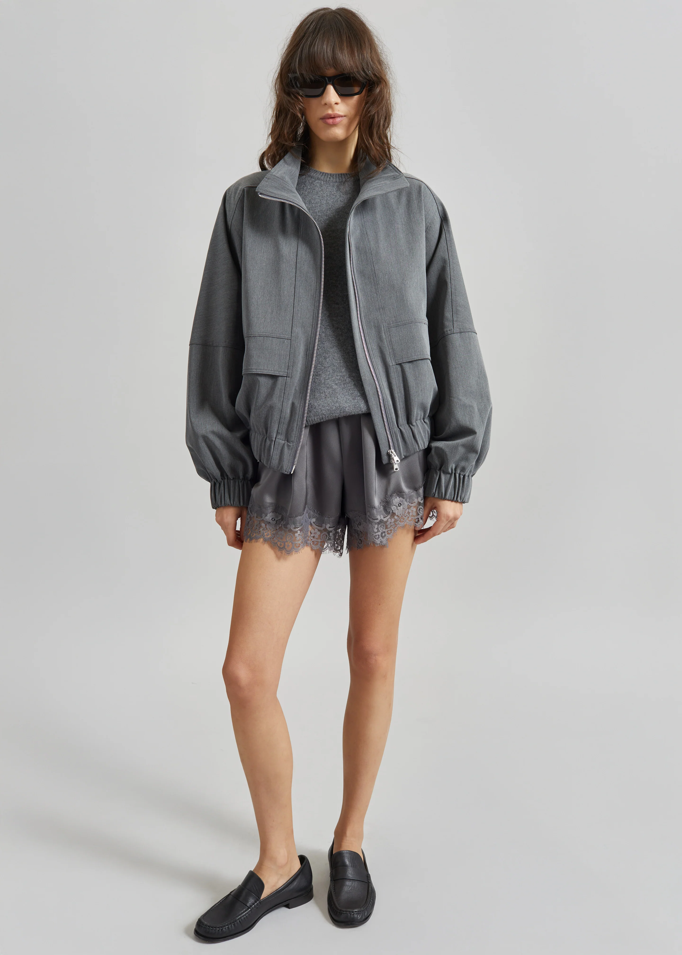 Veere Blouson Jacket - Grey - Image 6