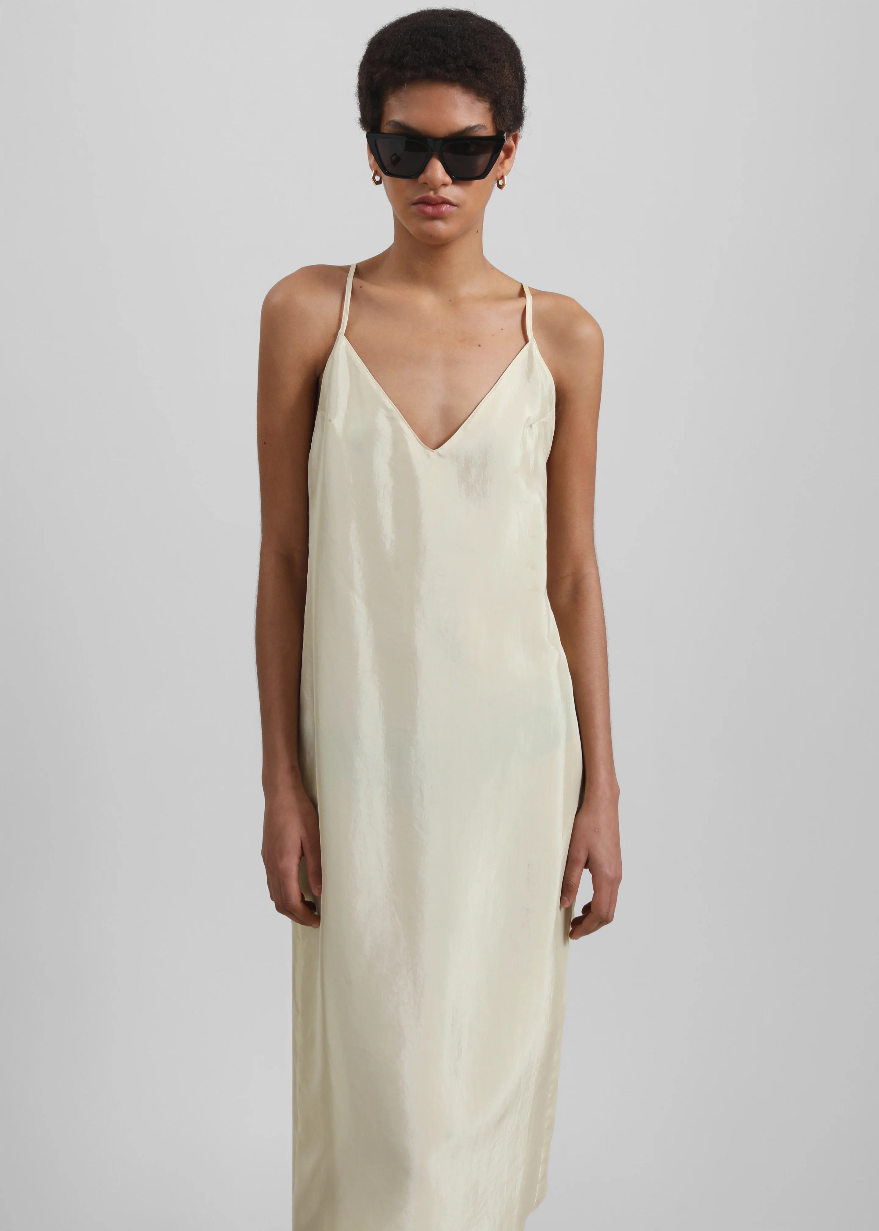 Vence Slip Dress - Pale Yellow - Image 4