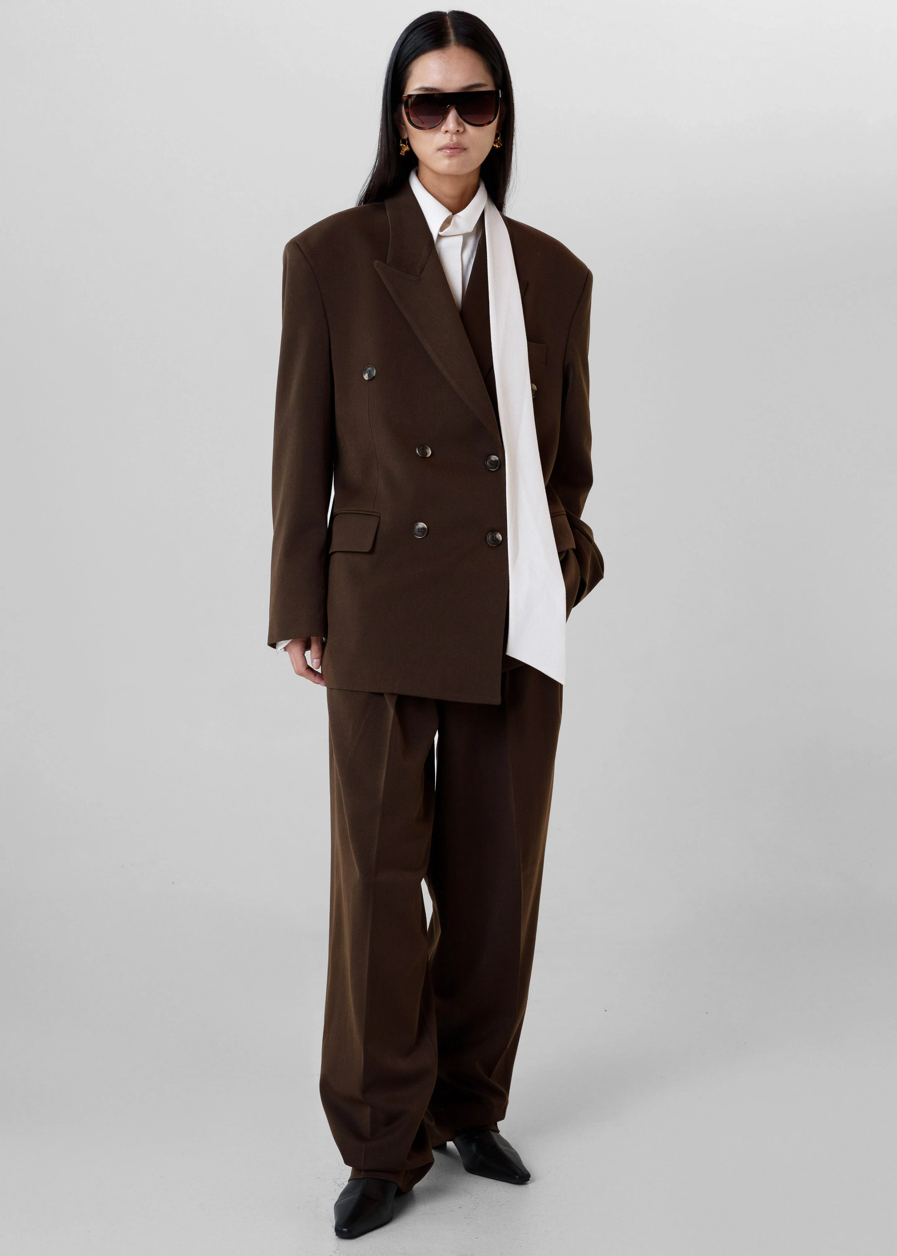 Vester Pleated Trousers - Brown - Image 8