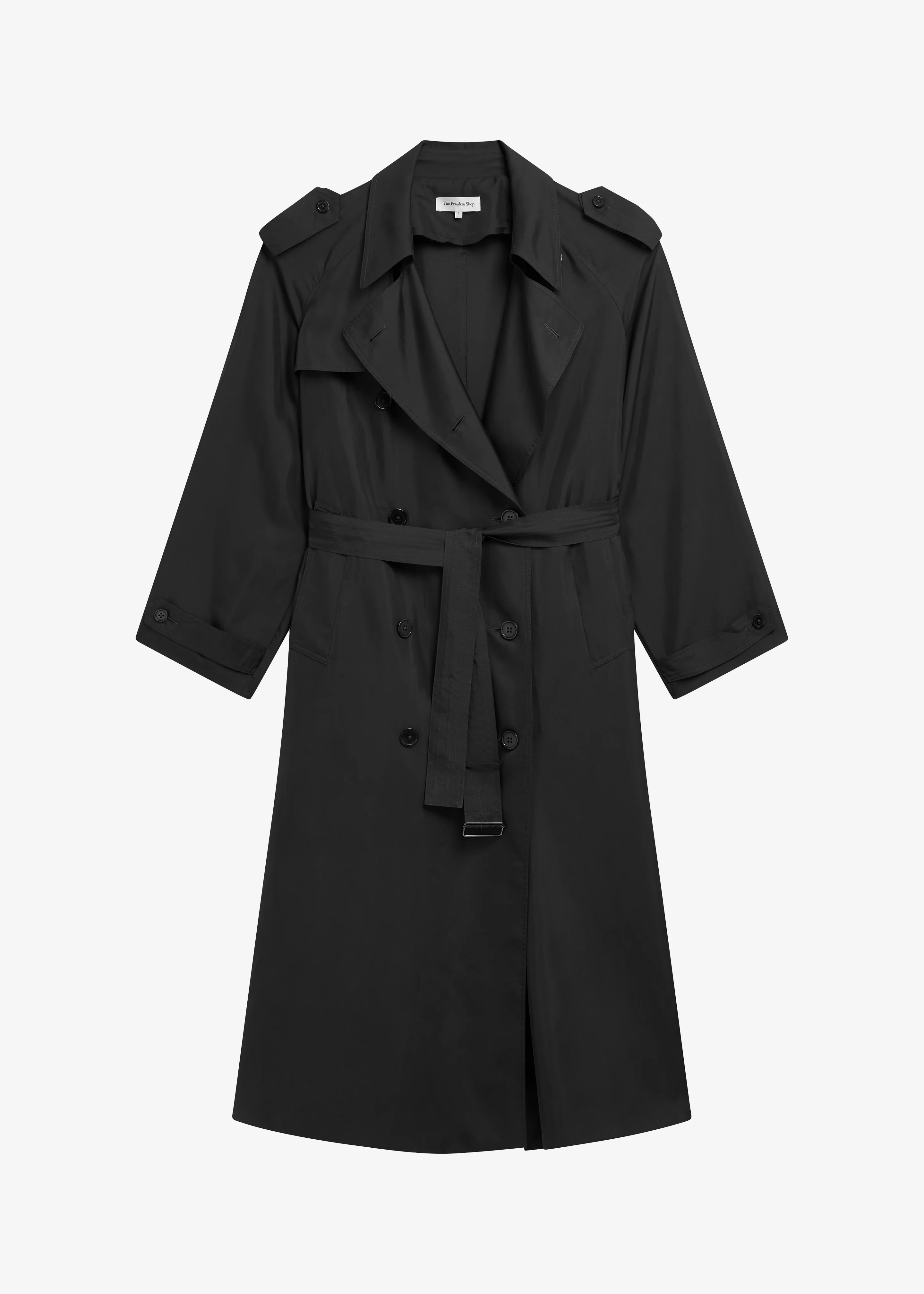 Veyron Silk Trench - Black - Image 7