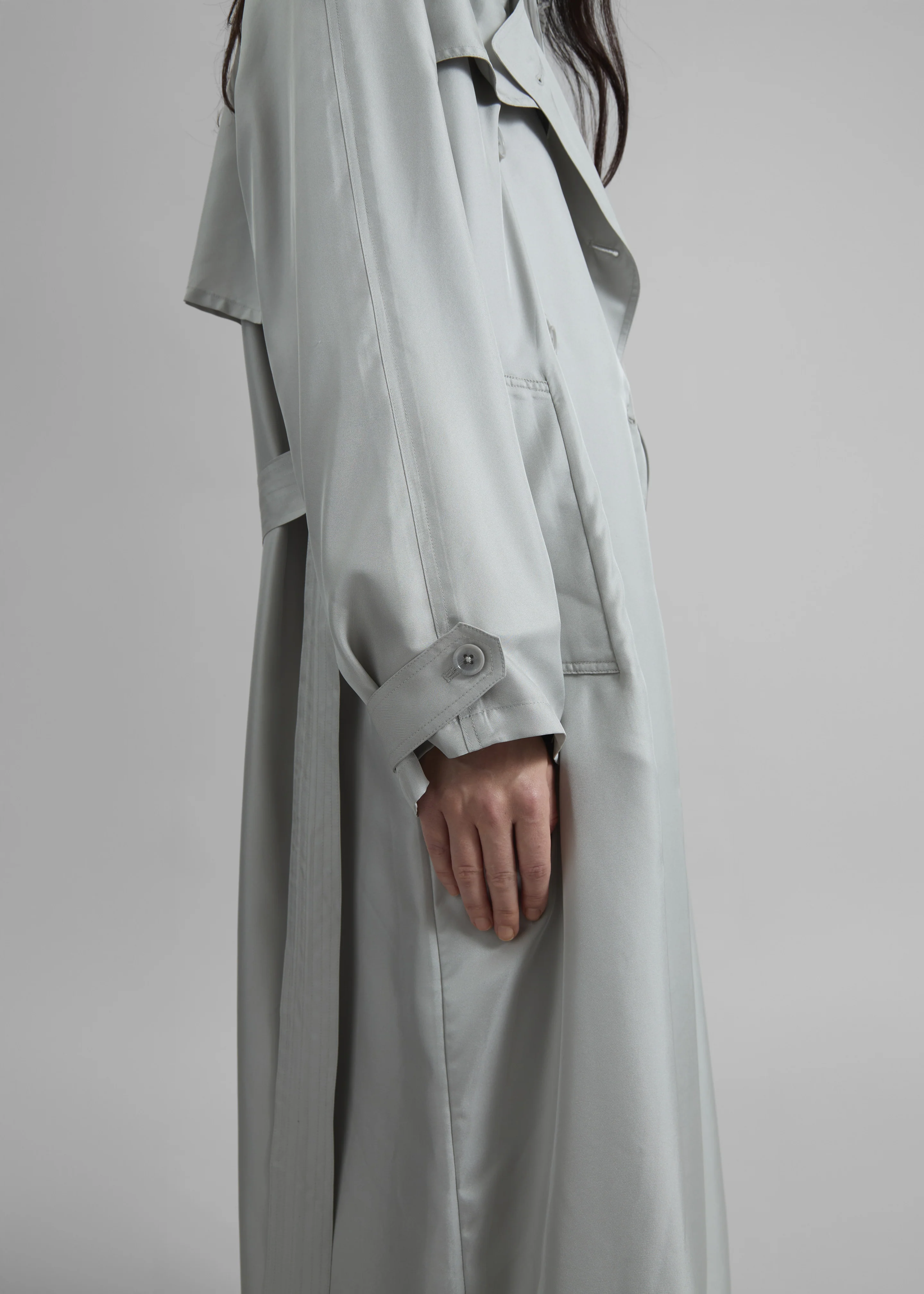 Veyron Silk Trench - Grey - Image 6