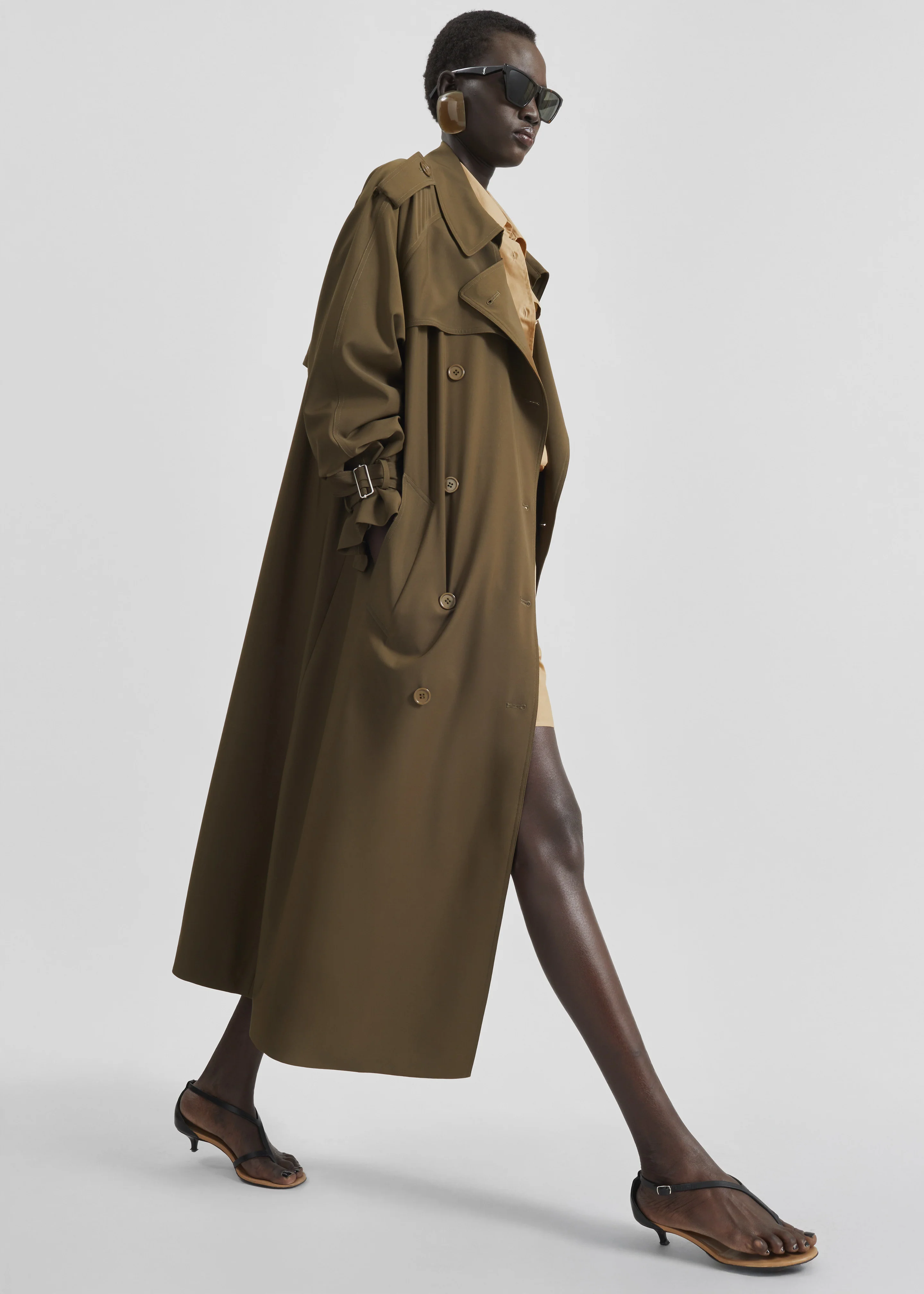 Veyron Trench Coat - Khaki - Image 4
