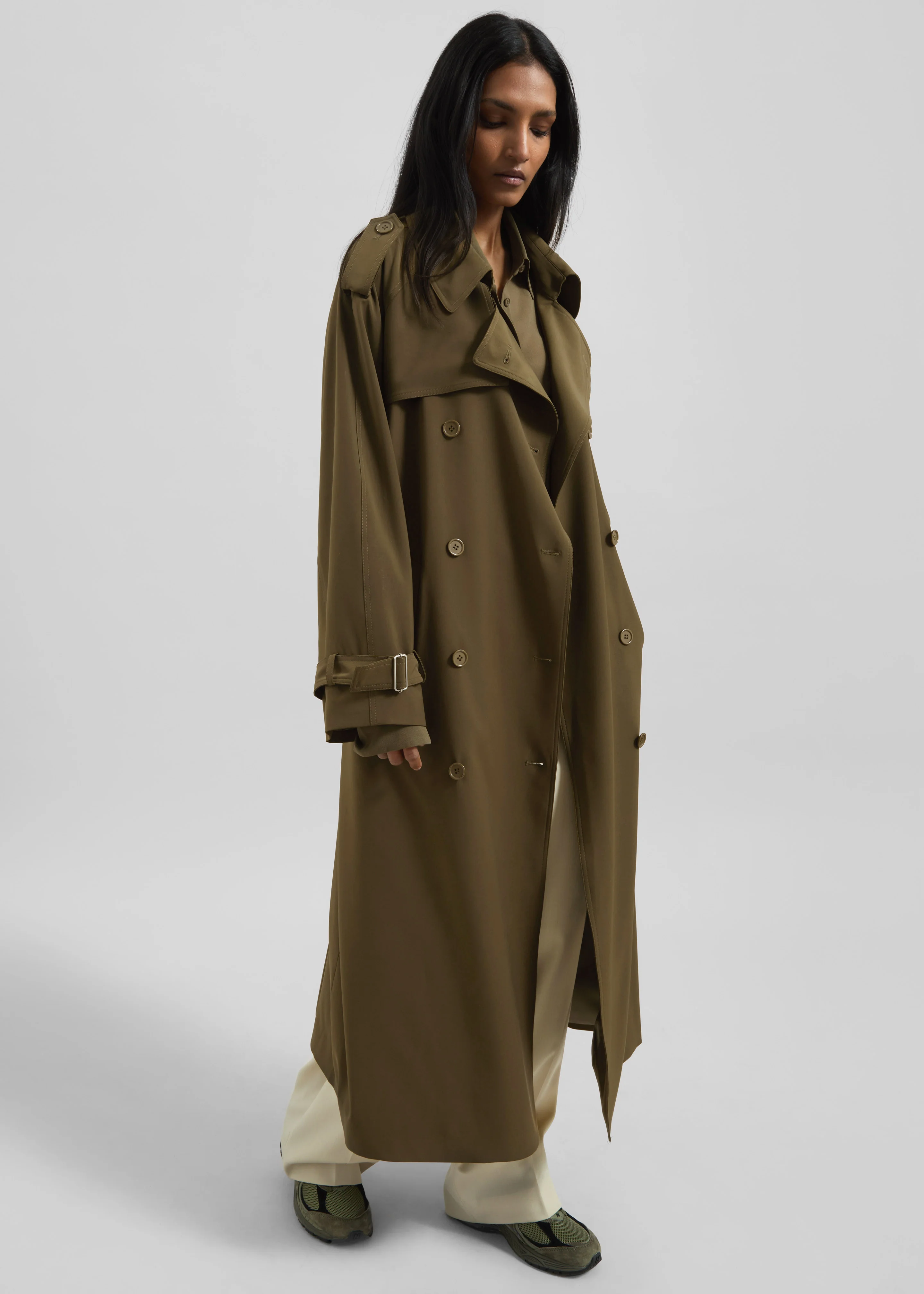 Veyron Trench Coat - Khaki - Image 6