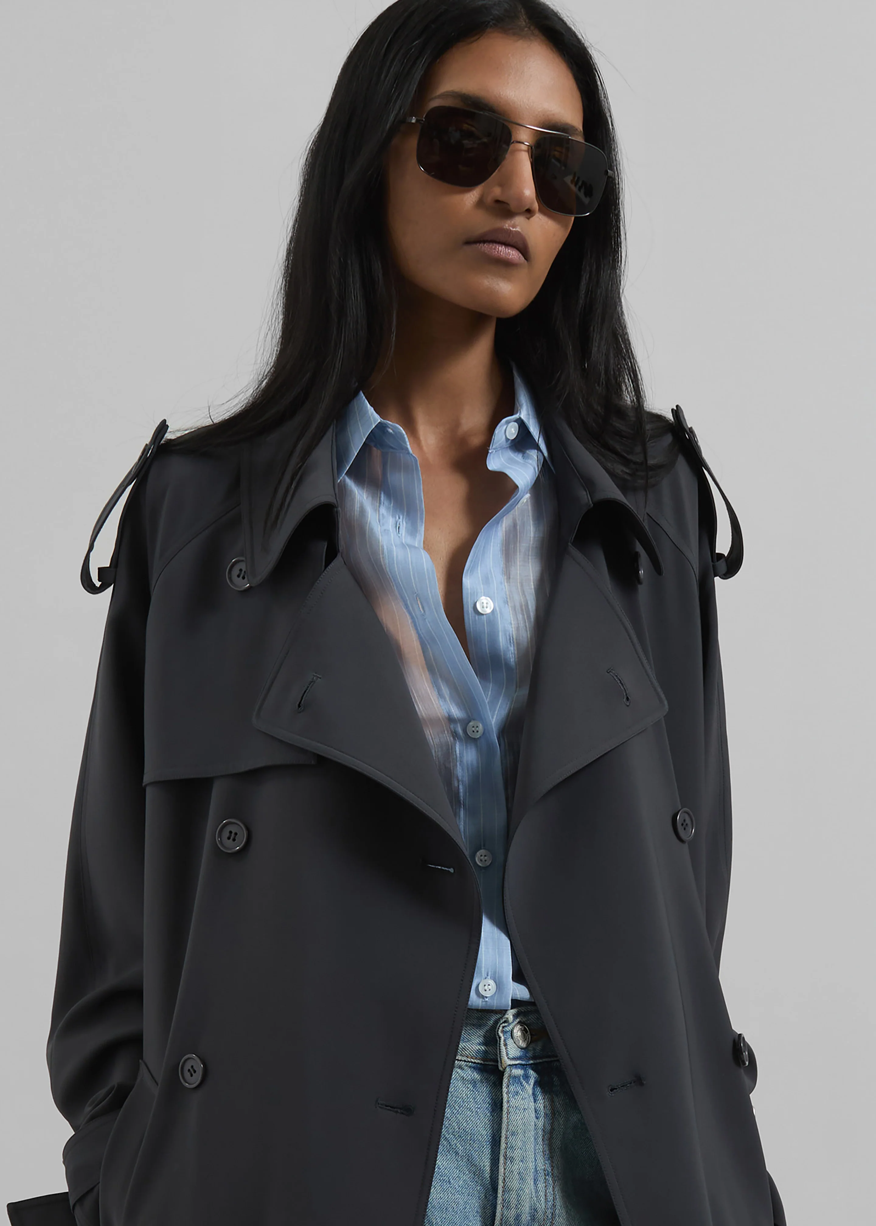 Veyron Trench Coat - Storm Grey - Image 2