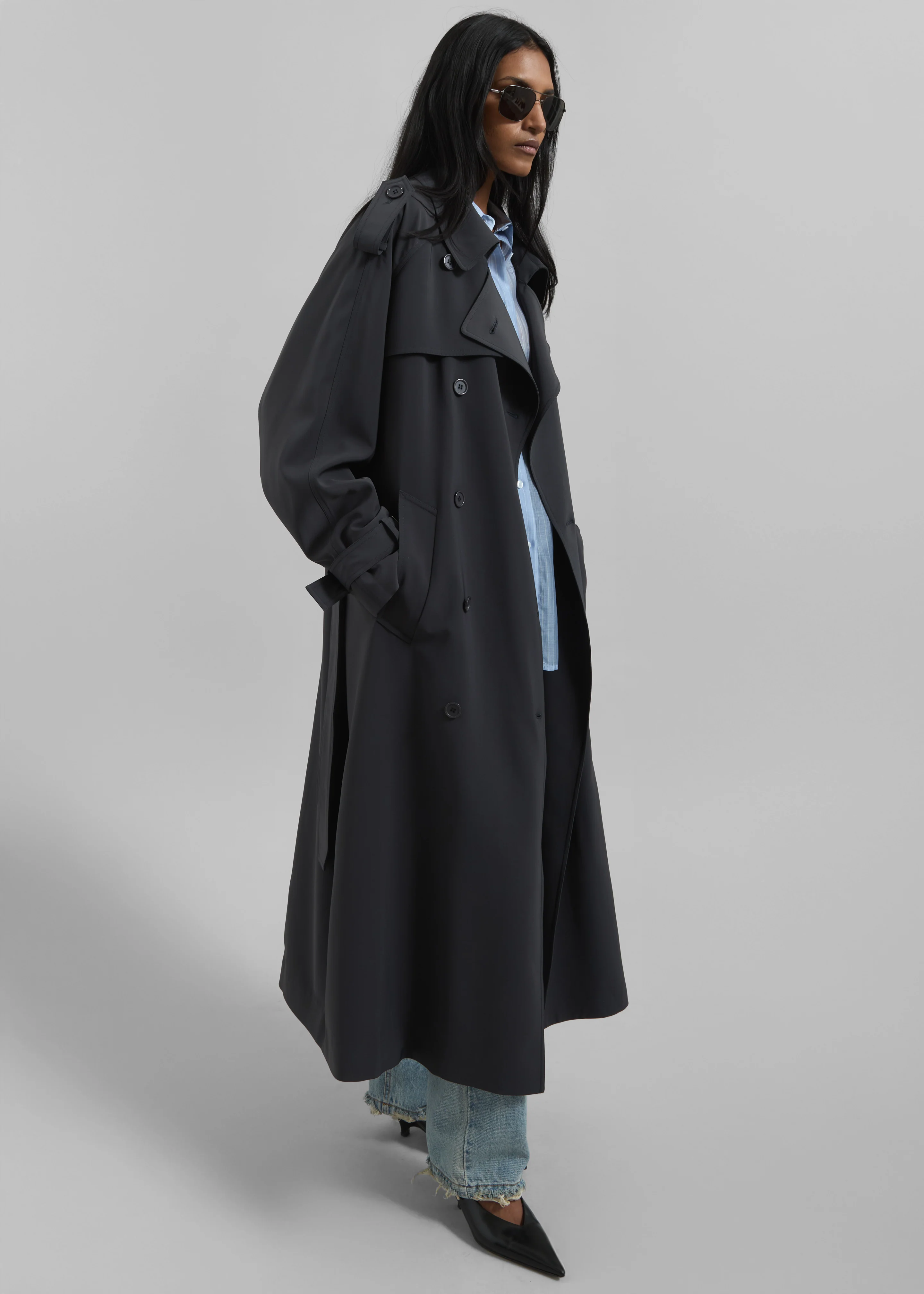Veyron Trench Coat - Storm Grey - Image 3