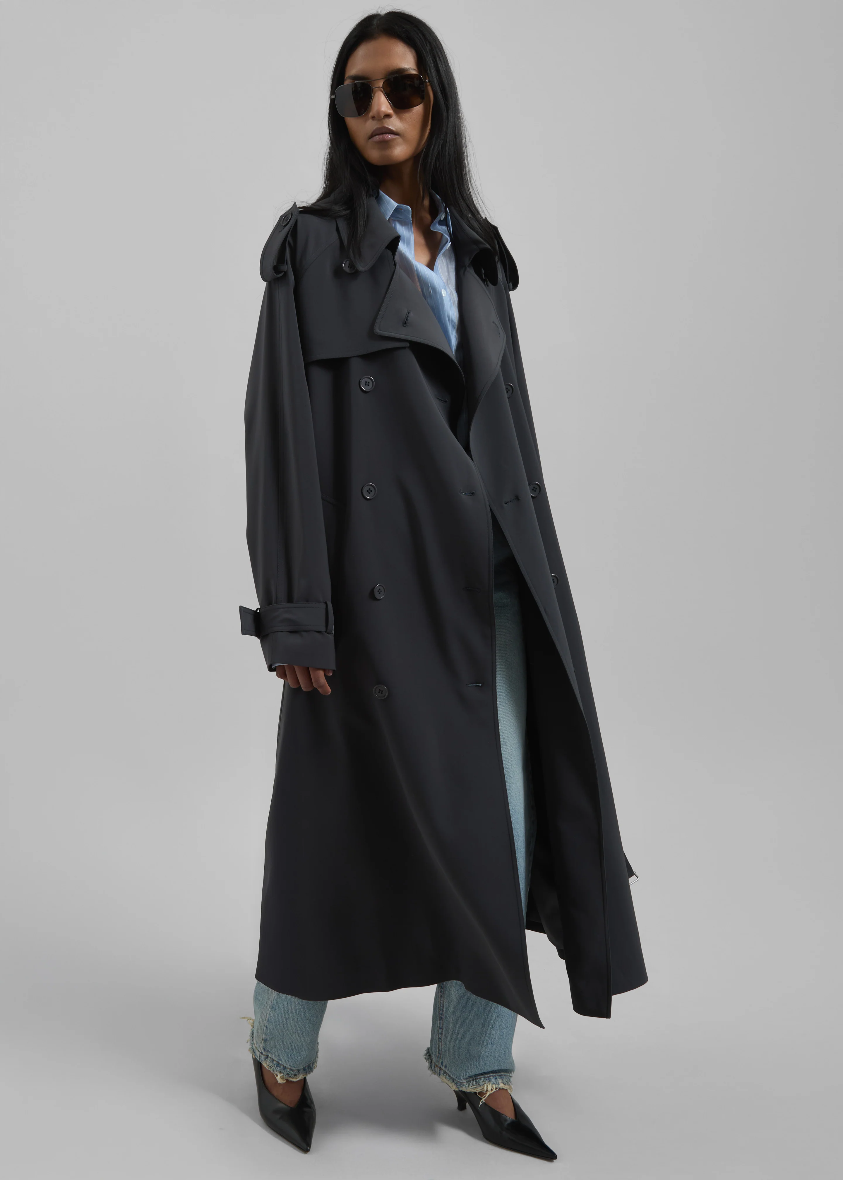 Veyron Trench Coat - Storm Grey - Image 5