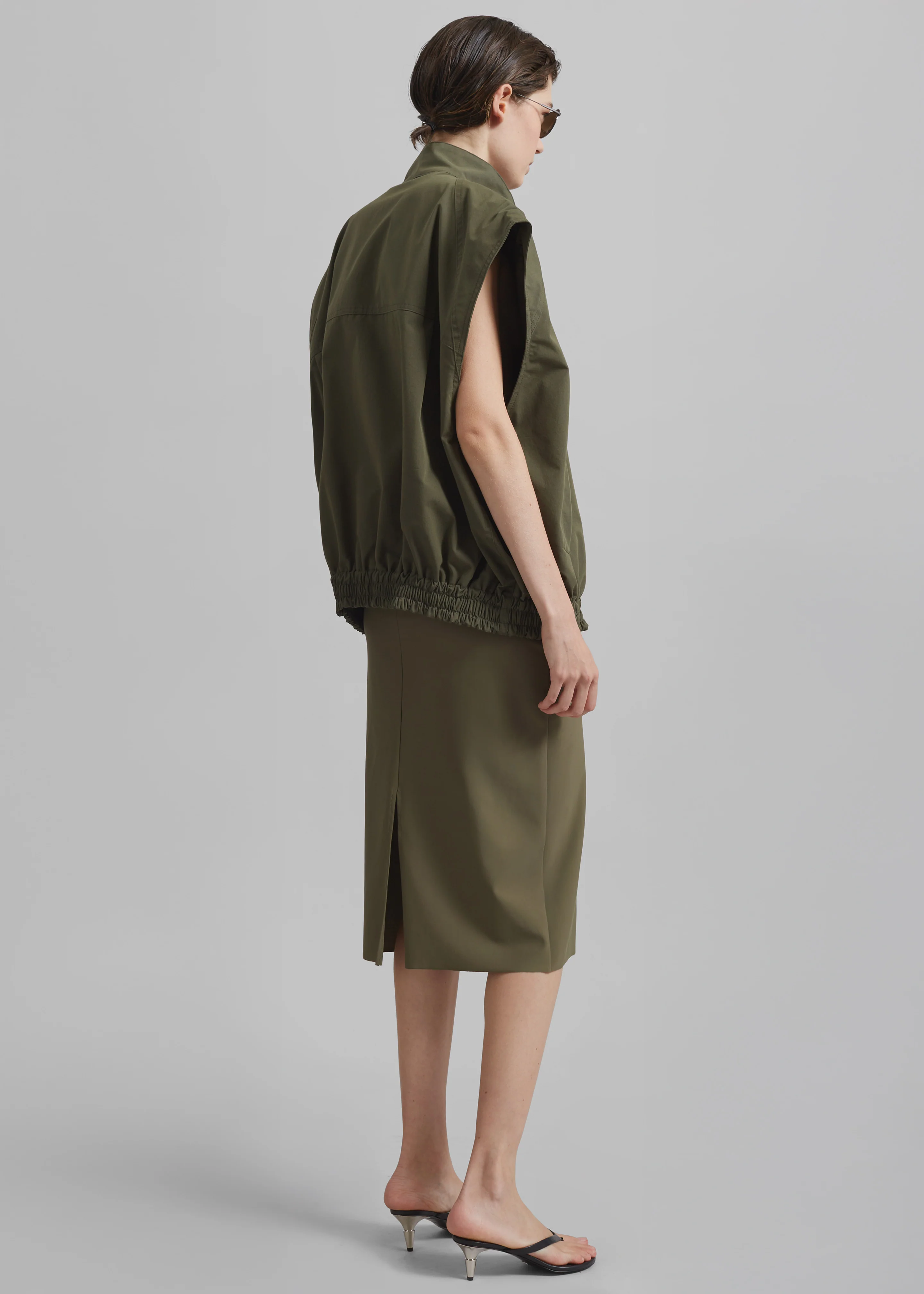 Viera Midi Skirt - Khaki - Image 10