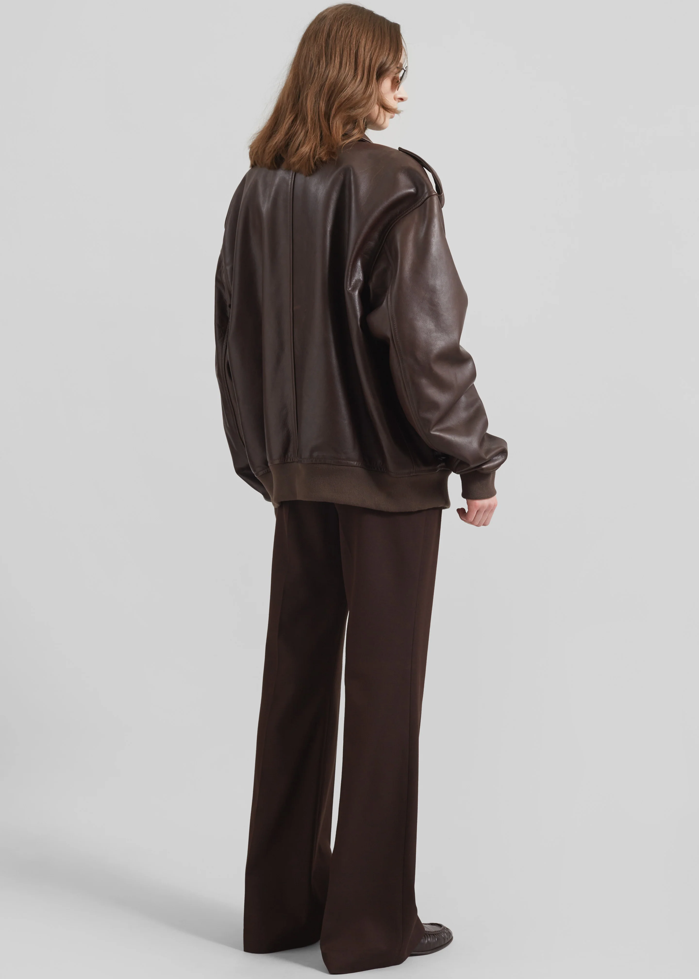 Viper Leather Jacket - Brown - Image 8
