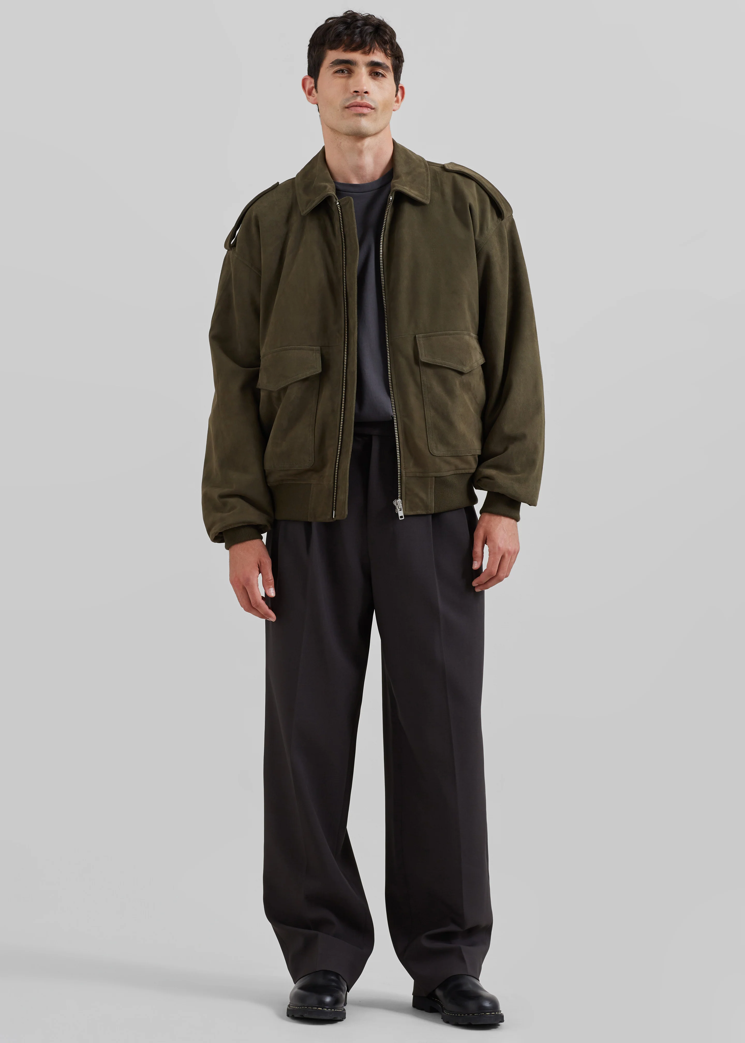 Viper Suede Jacket - Khaki - Image 11