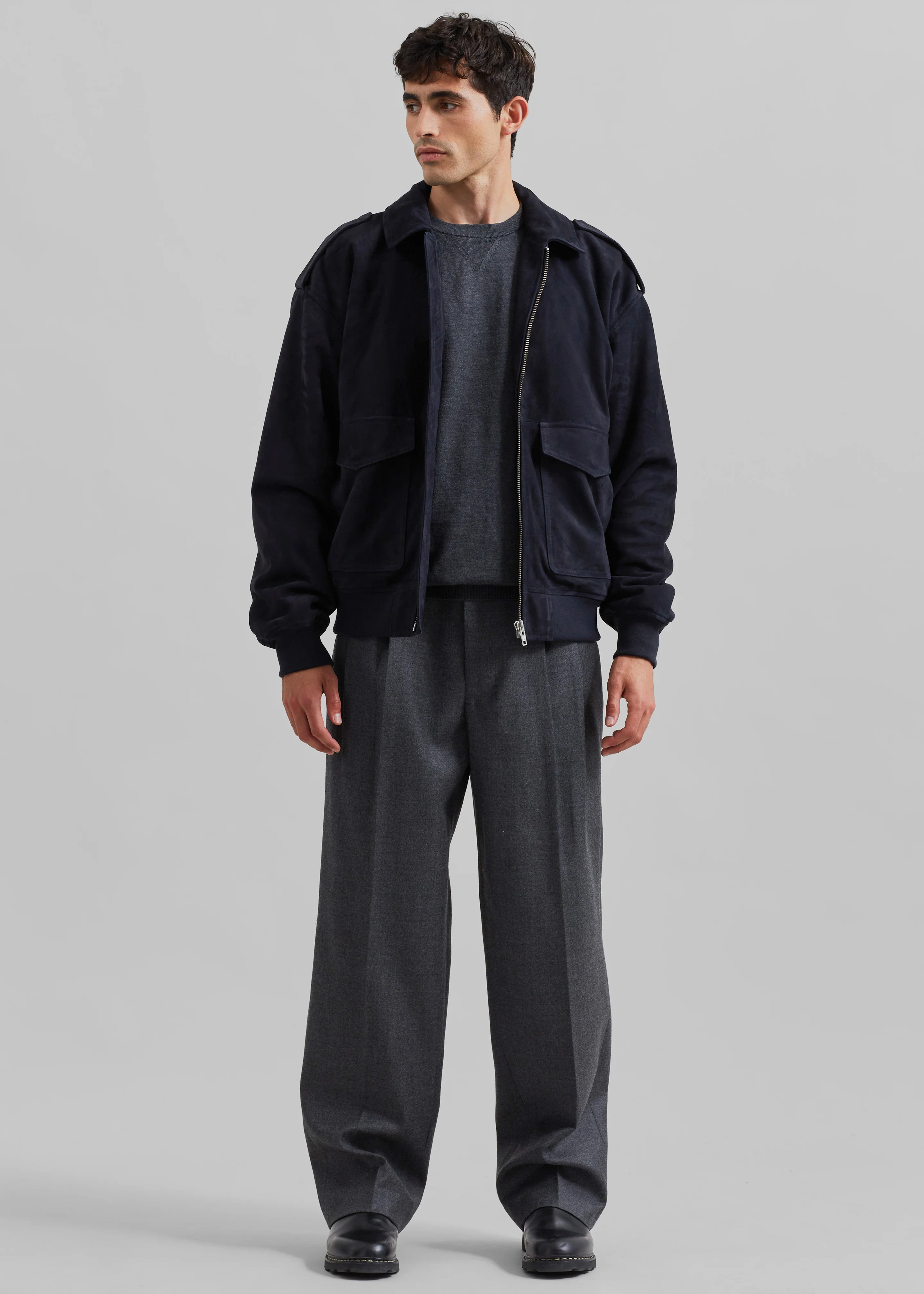 Viper Suede Jacket - Navy - Image 8