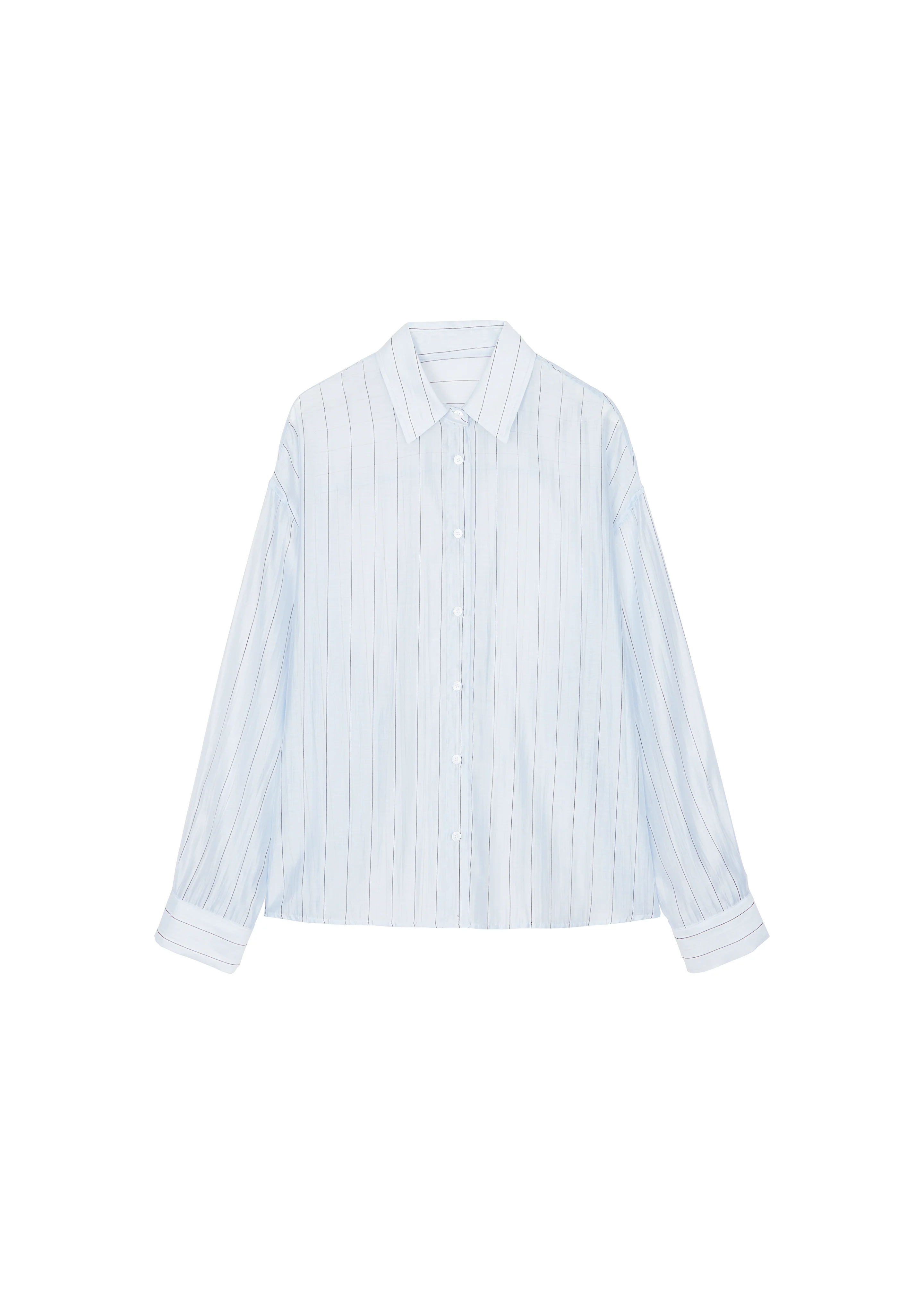 Vranor Light Sheer Shirt - Light Blue/Black Stripe - Image 8