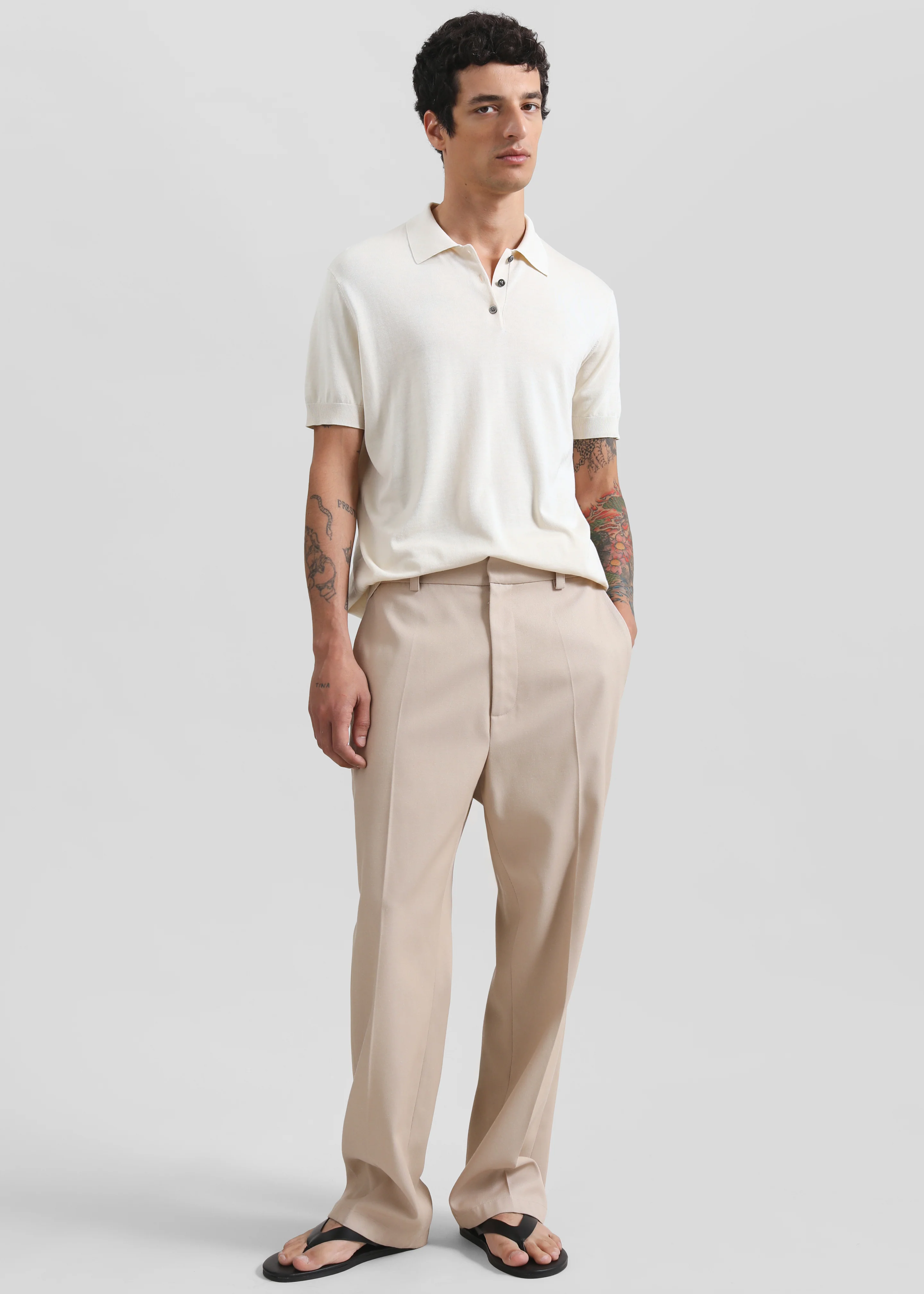 Watson Trousers - Beige - Image 3