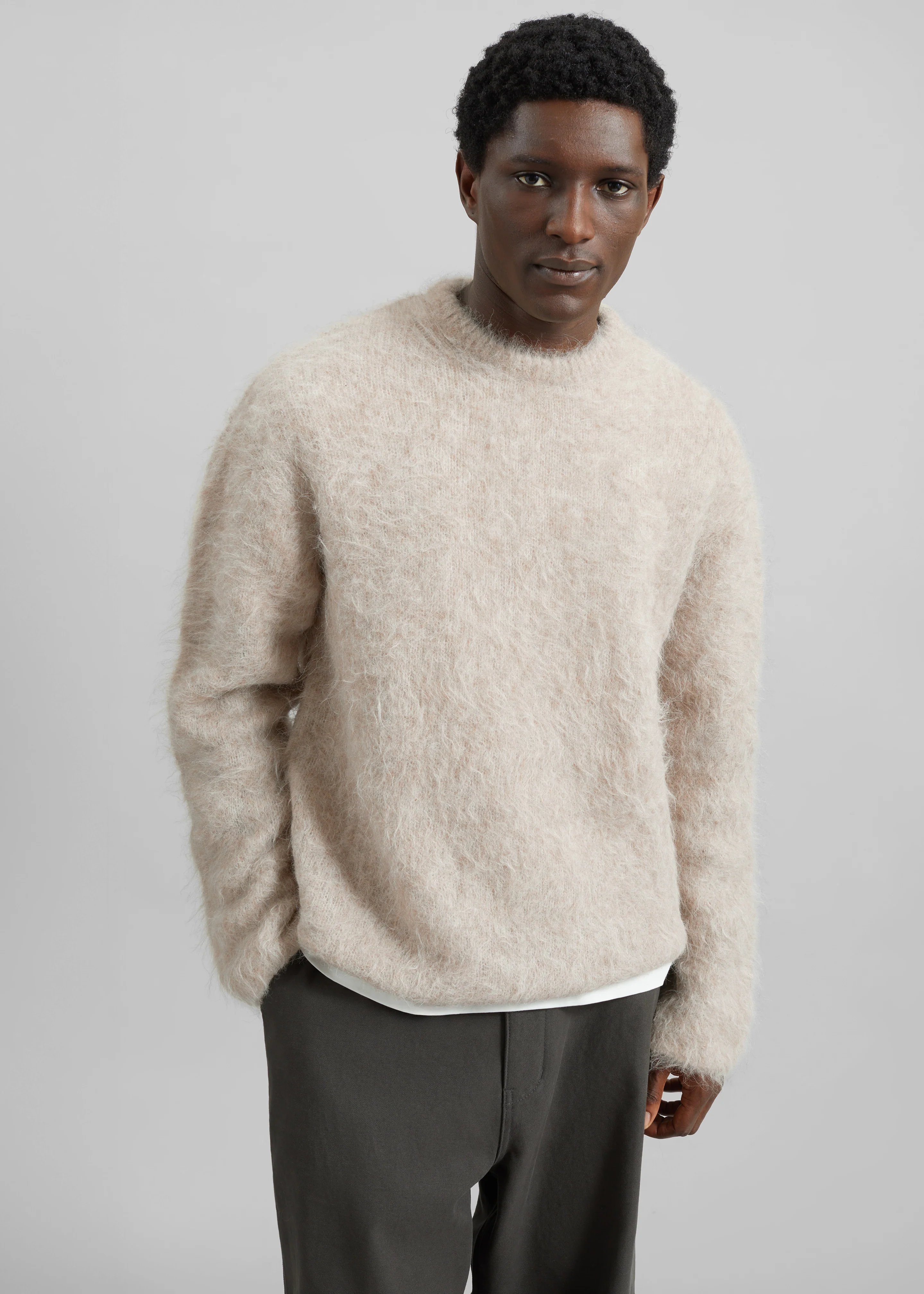 Willy Alpaca Knit Sweater - Beige - Image 5