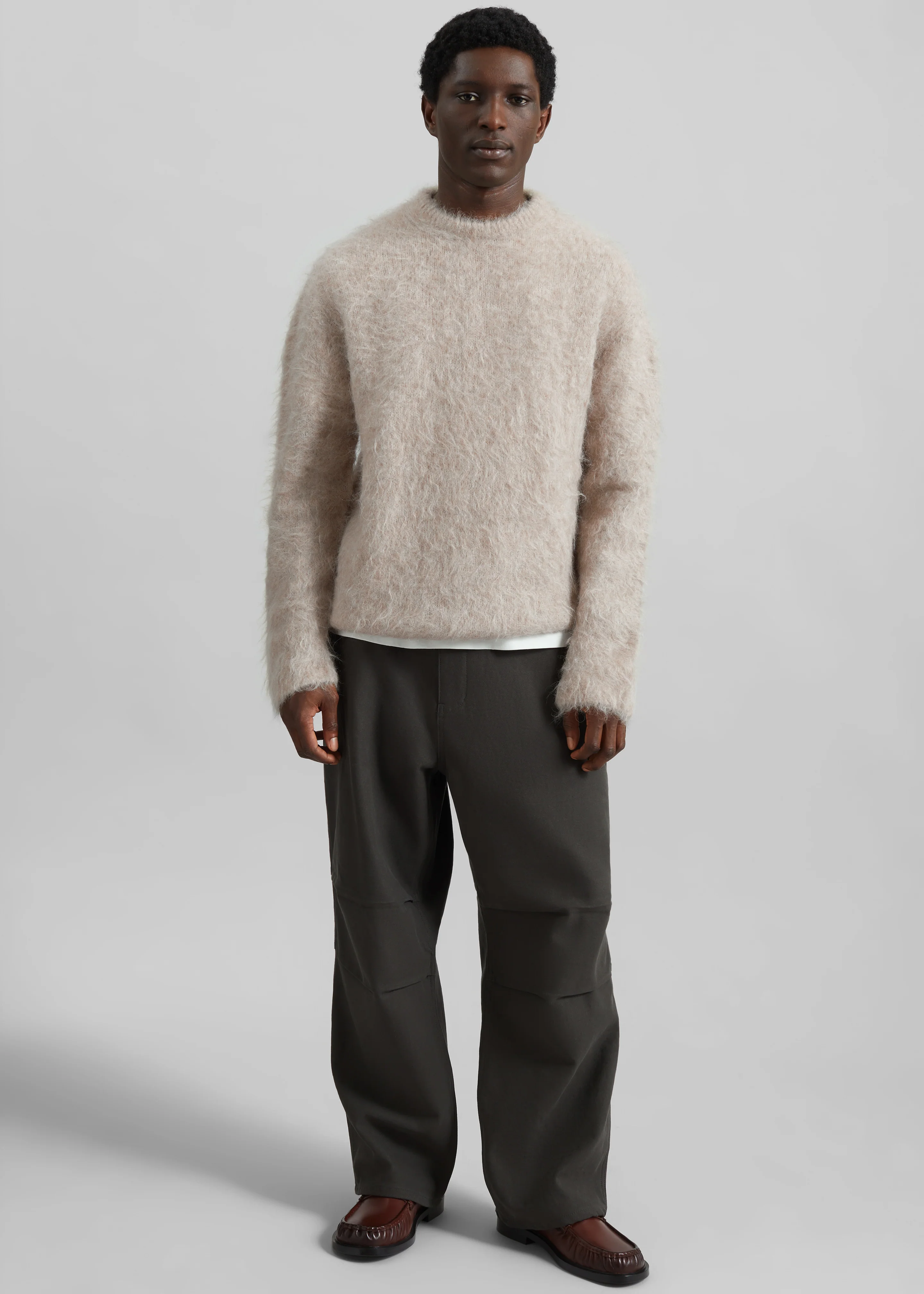 Willy Alpaca Knit Sweater - Beige - Image 8