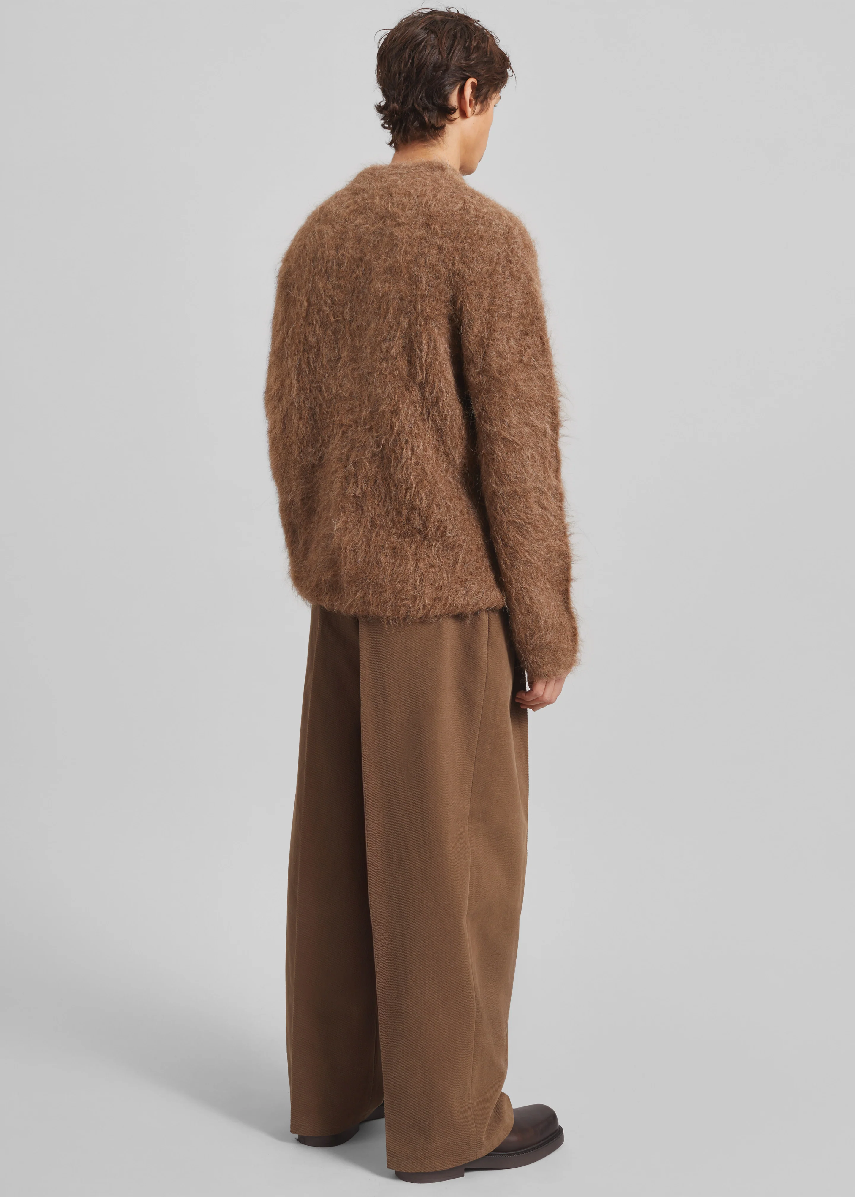 Willy Alpaca Knit Sweater - Dark Taupe - Image 10