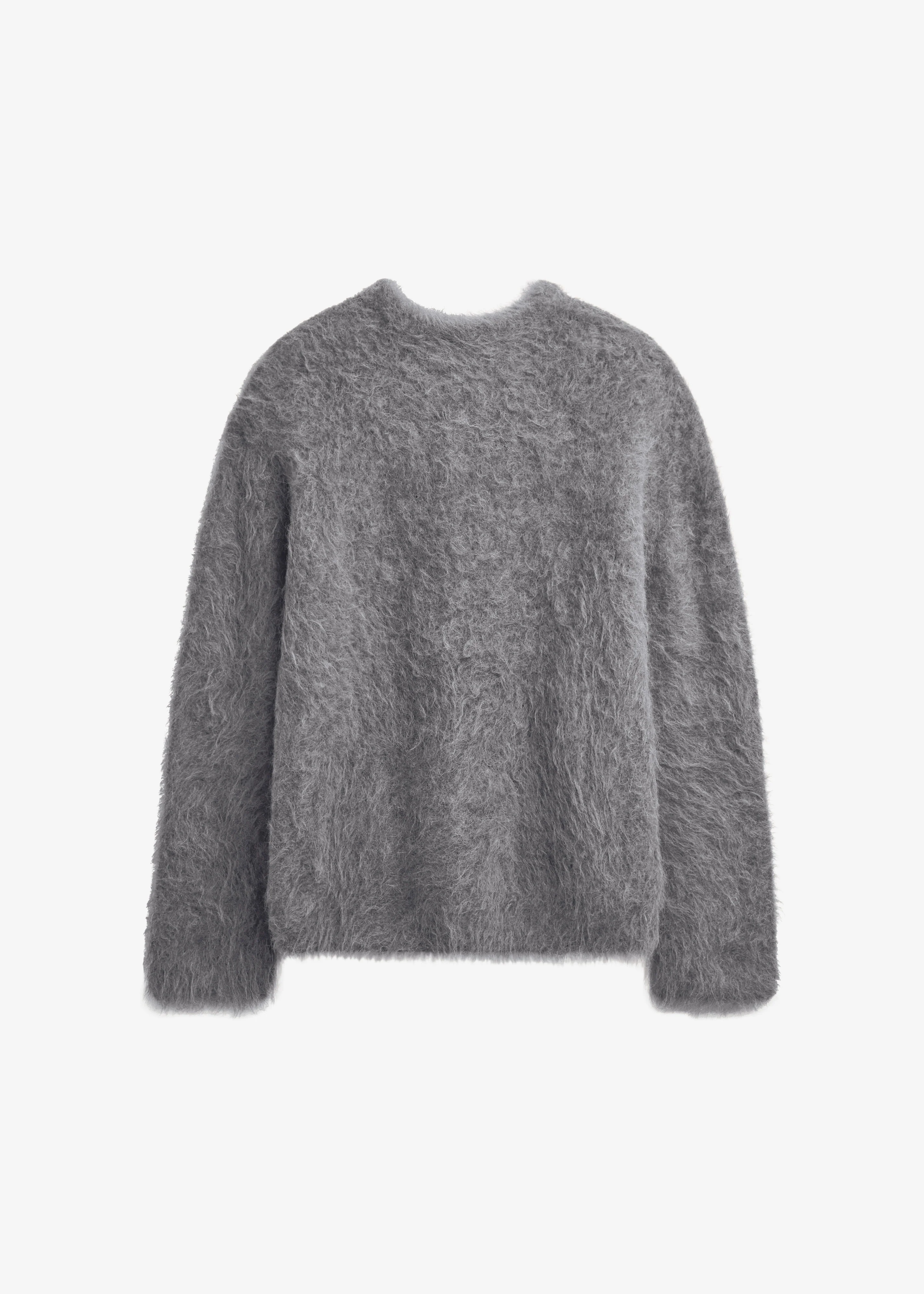 Willy Alpaca Knit Sweater - Grey - Image 10