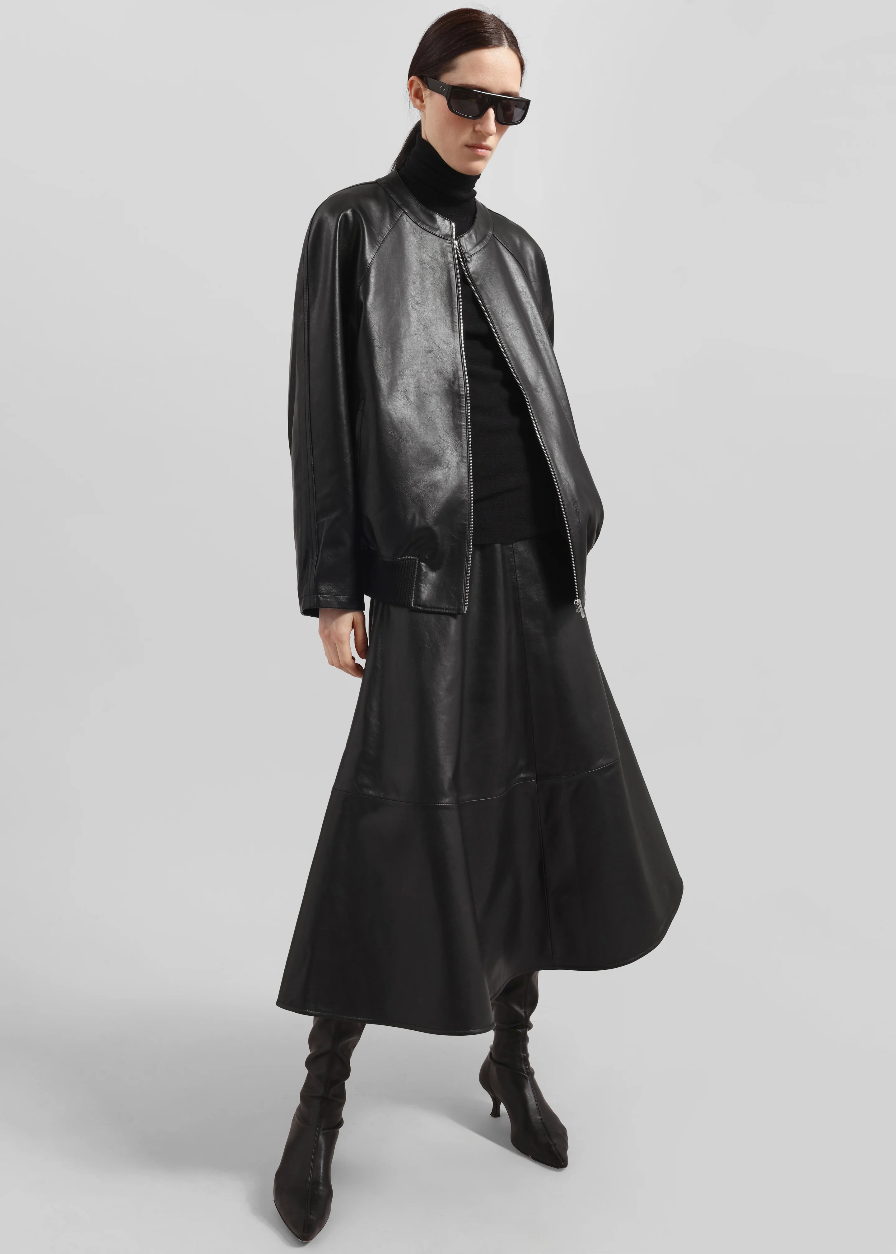 Xyla Faux Leather Jacket - Black - Image 13