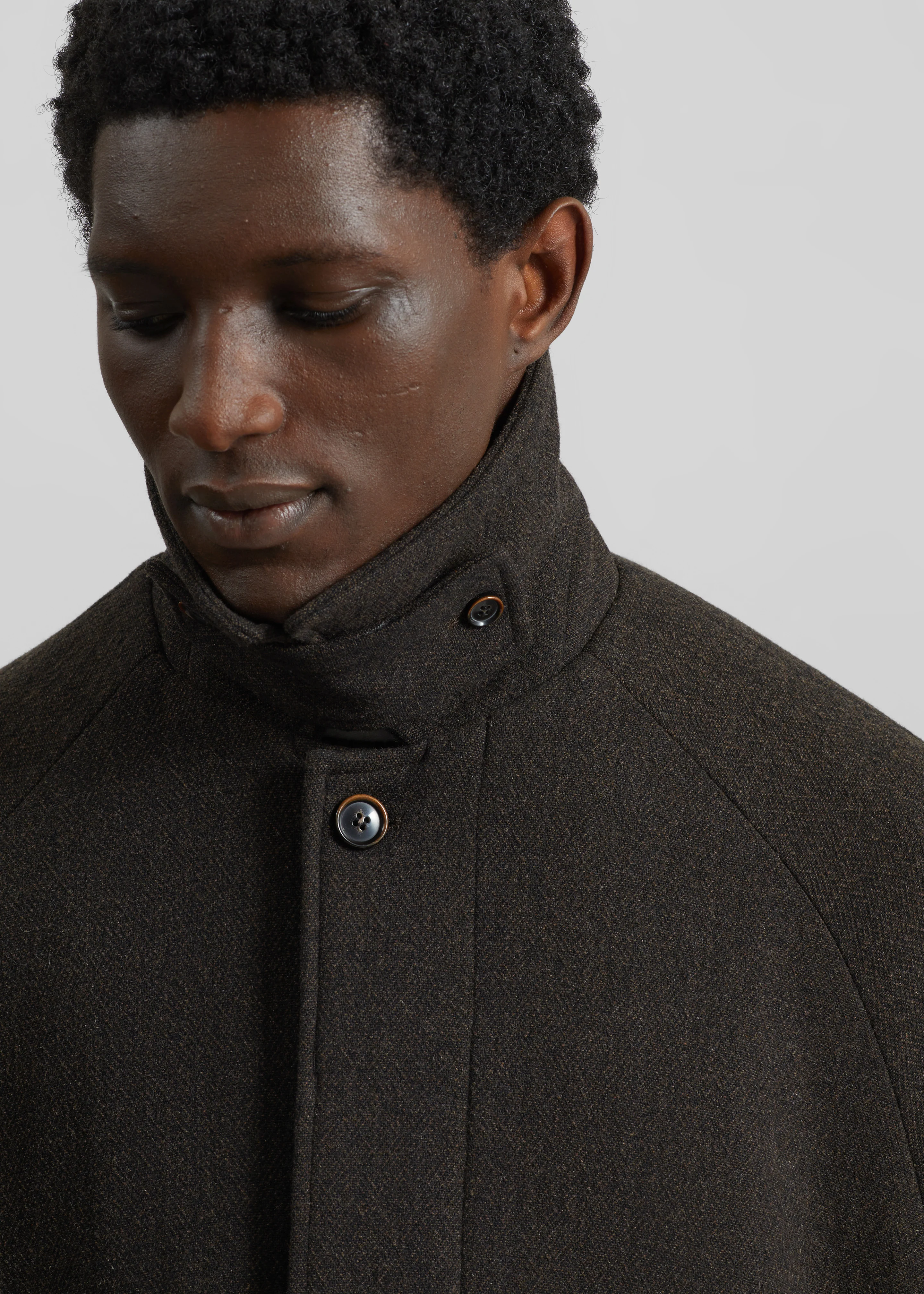 Zach Wool Blend Coat - Brown - Image 2