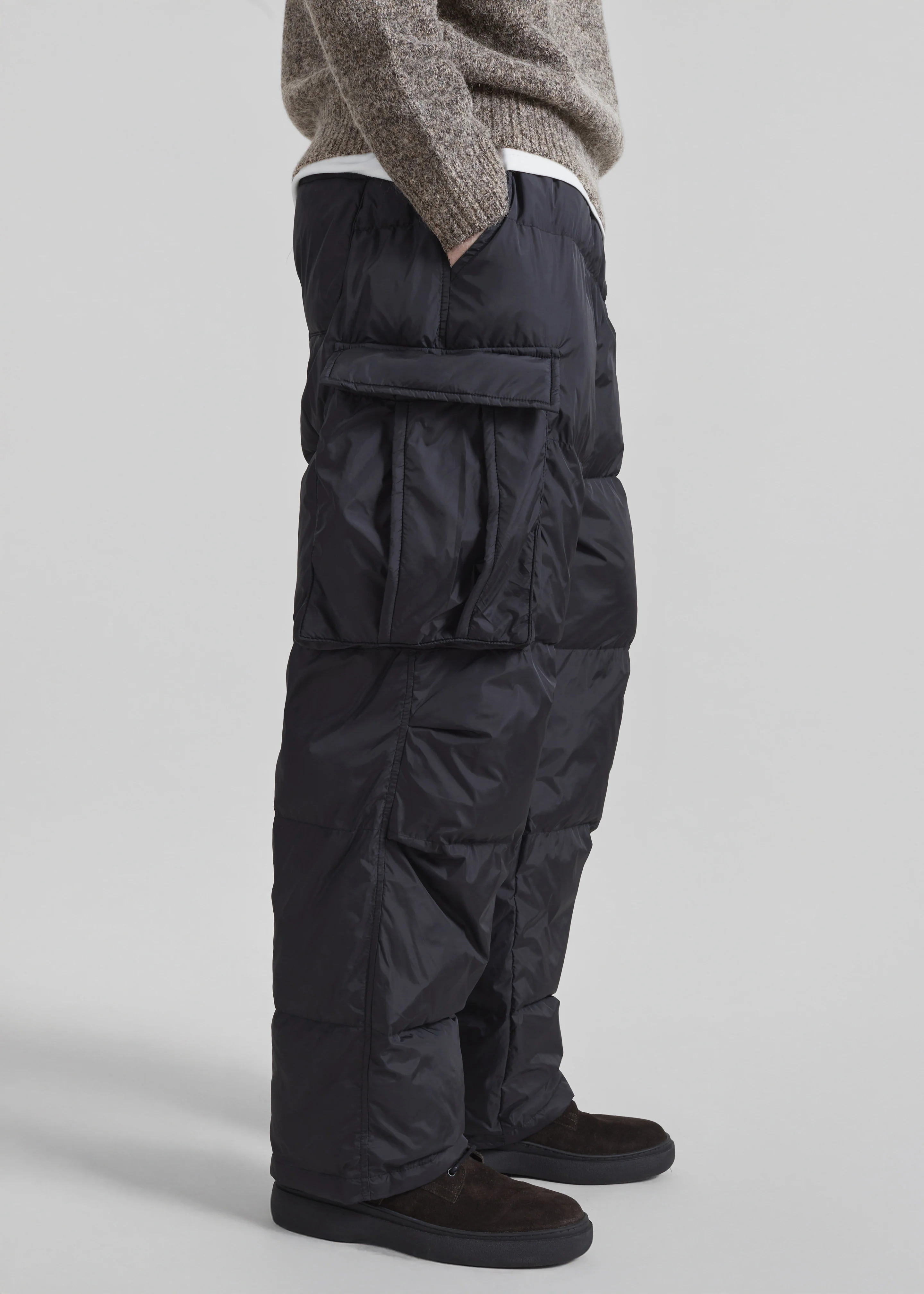 Zane Puffer Pants - Black - Image 2
