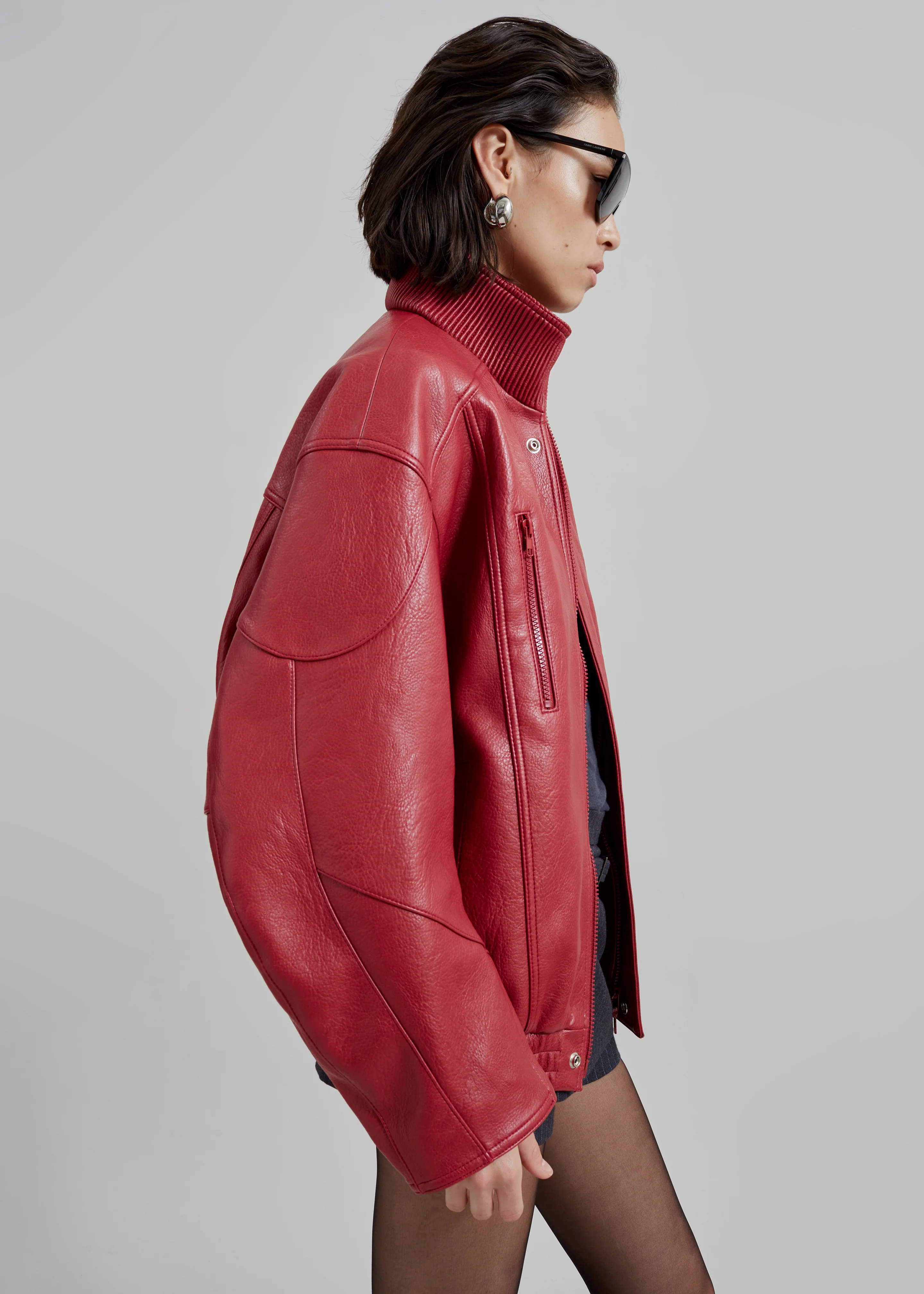 Zion Bomber Jacket - Red - Image 2
