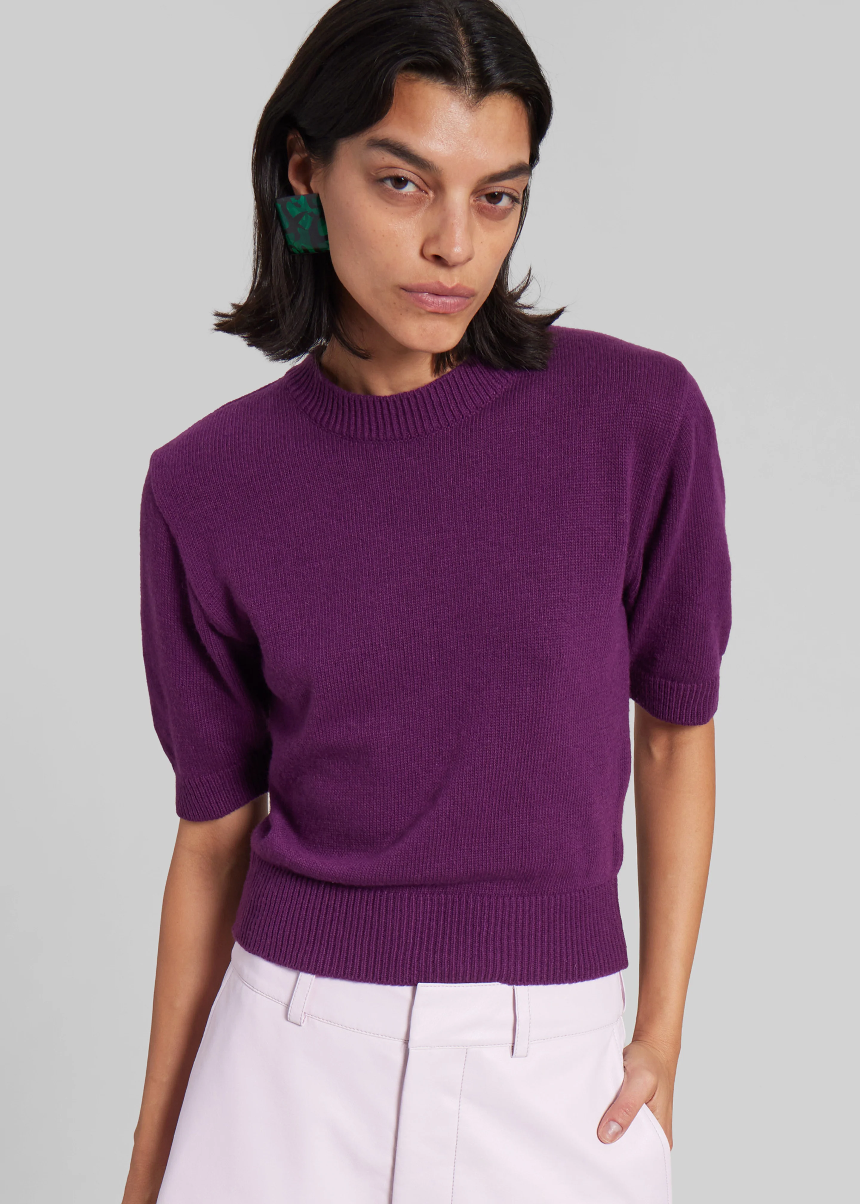 Zoersel Knit Top - Purple - Image 4