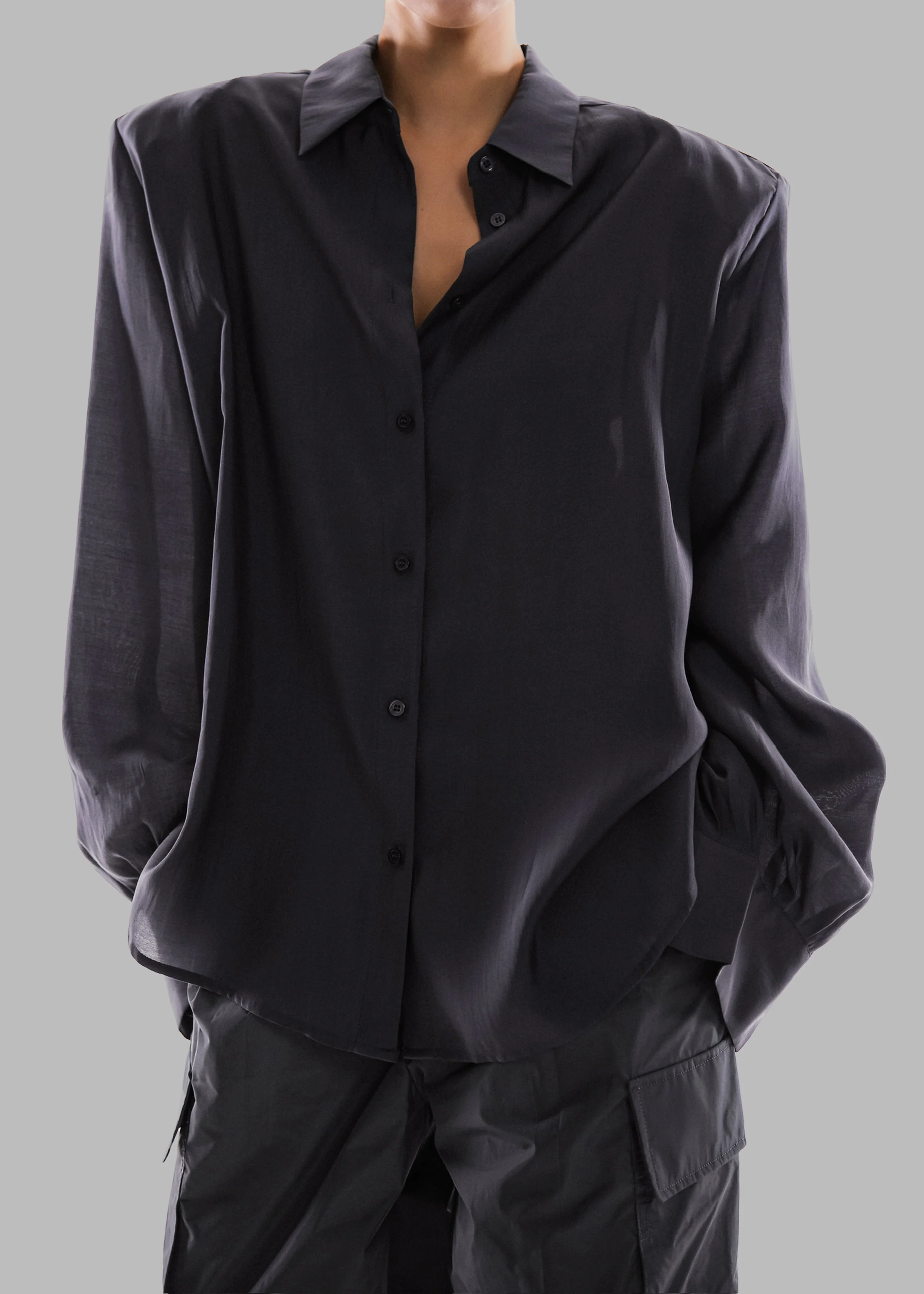 Zoula Padded Shirt - Charcoal - Image 7