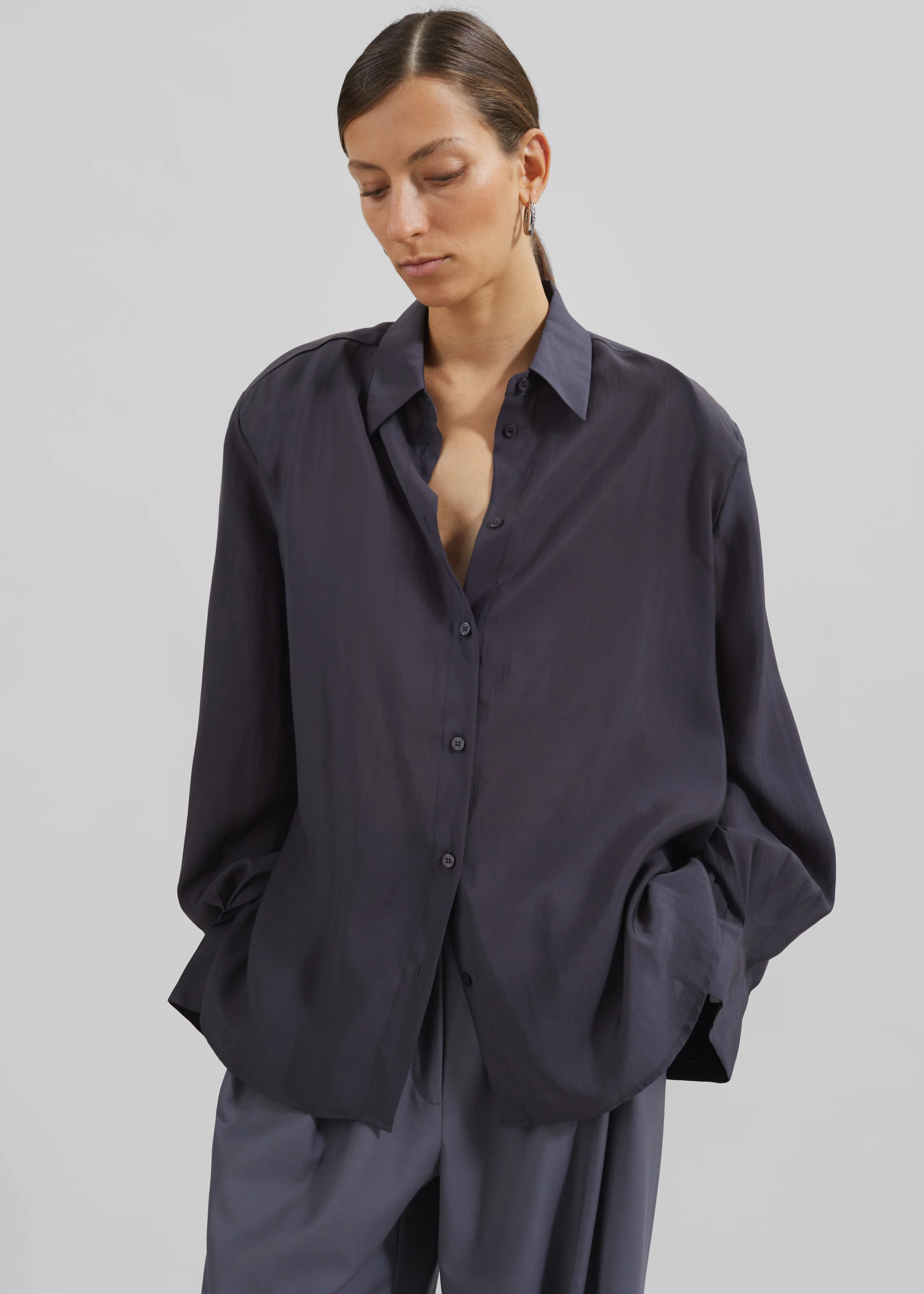 Zoula Padded Shirt - Charcoal - Image 9